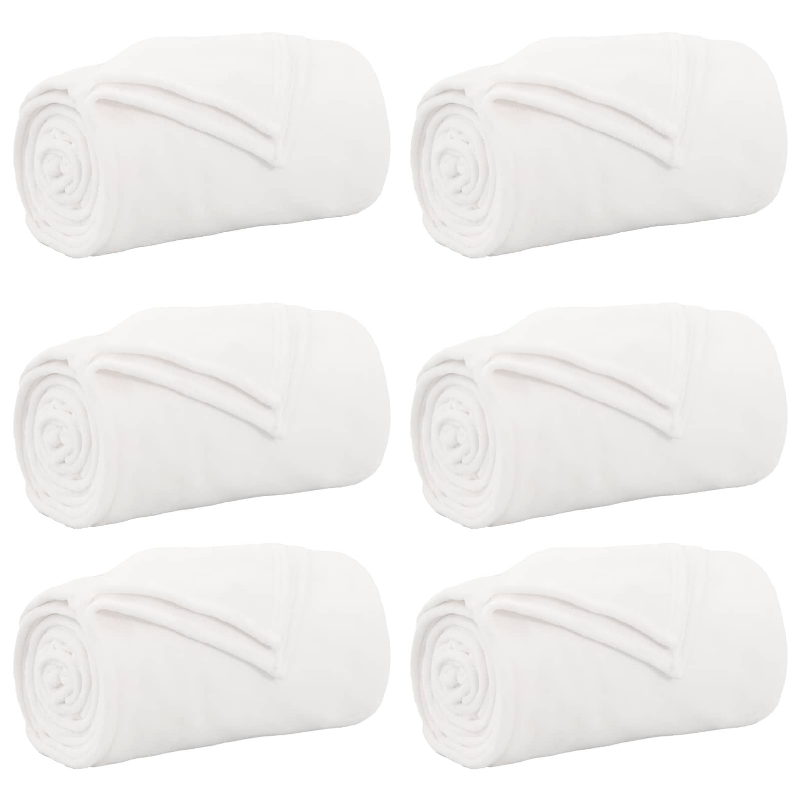 Pokrivači za bacanje 6 pcs Bijelo 240 x 270 cm Runo