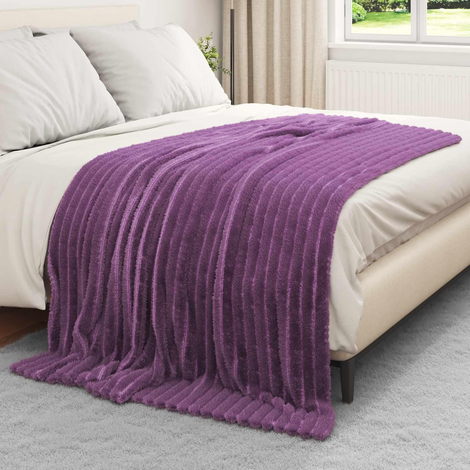 Pokrivač Ljubičasta 200 x 150 cm Runo
