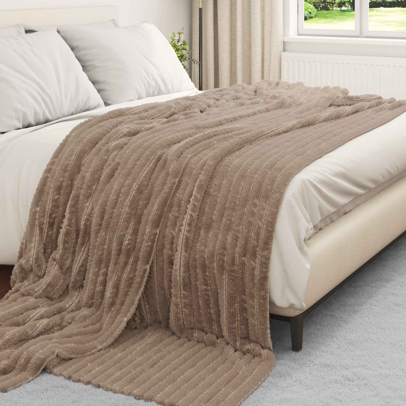 Pokrivači za bacanje 6 pcs Kamel 270 x 240 cm Runo