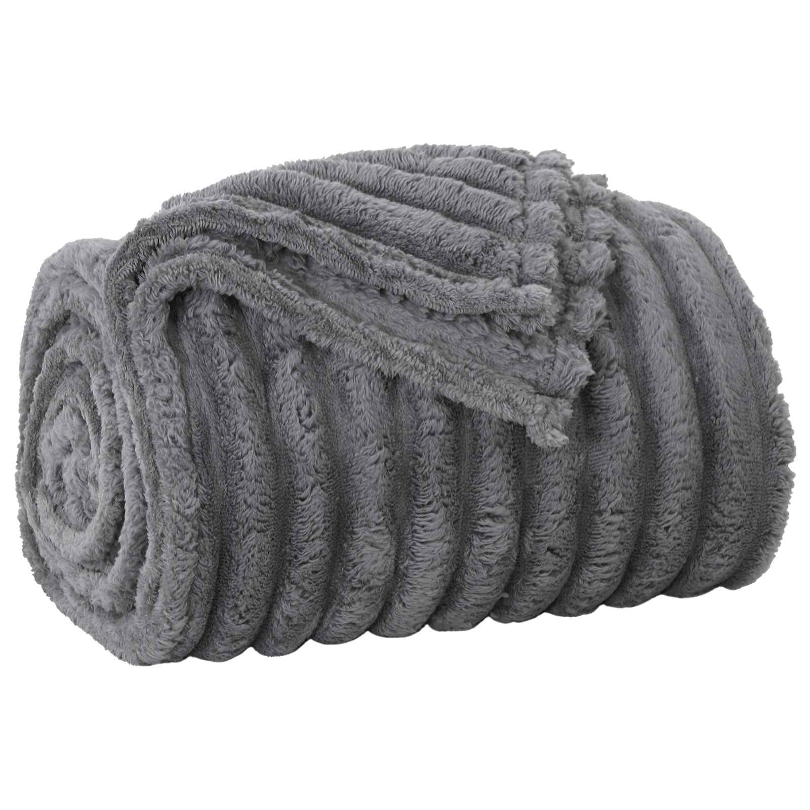 Pokrivači za bacanje 6 pcs Tamno siva 270 x 240 cm Runo