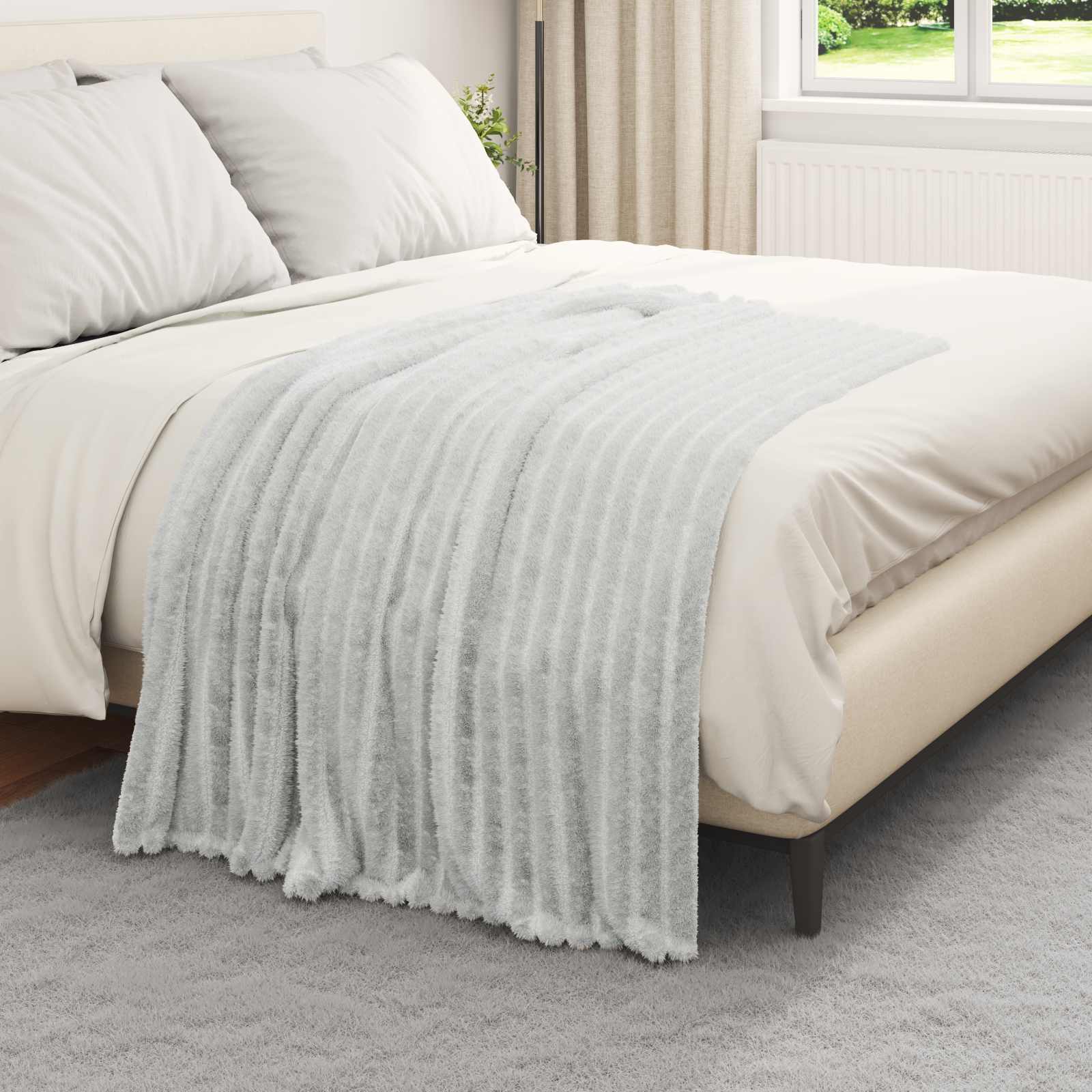 Pokrivači za bacanje 6 pcs Siva 150 x 130 cm Runo