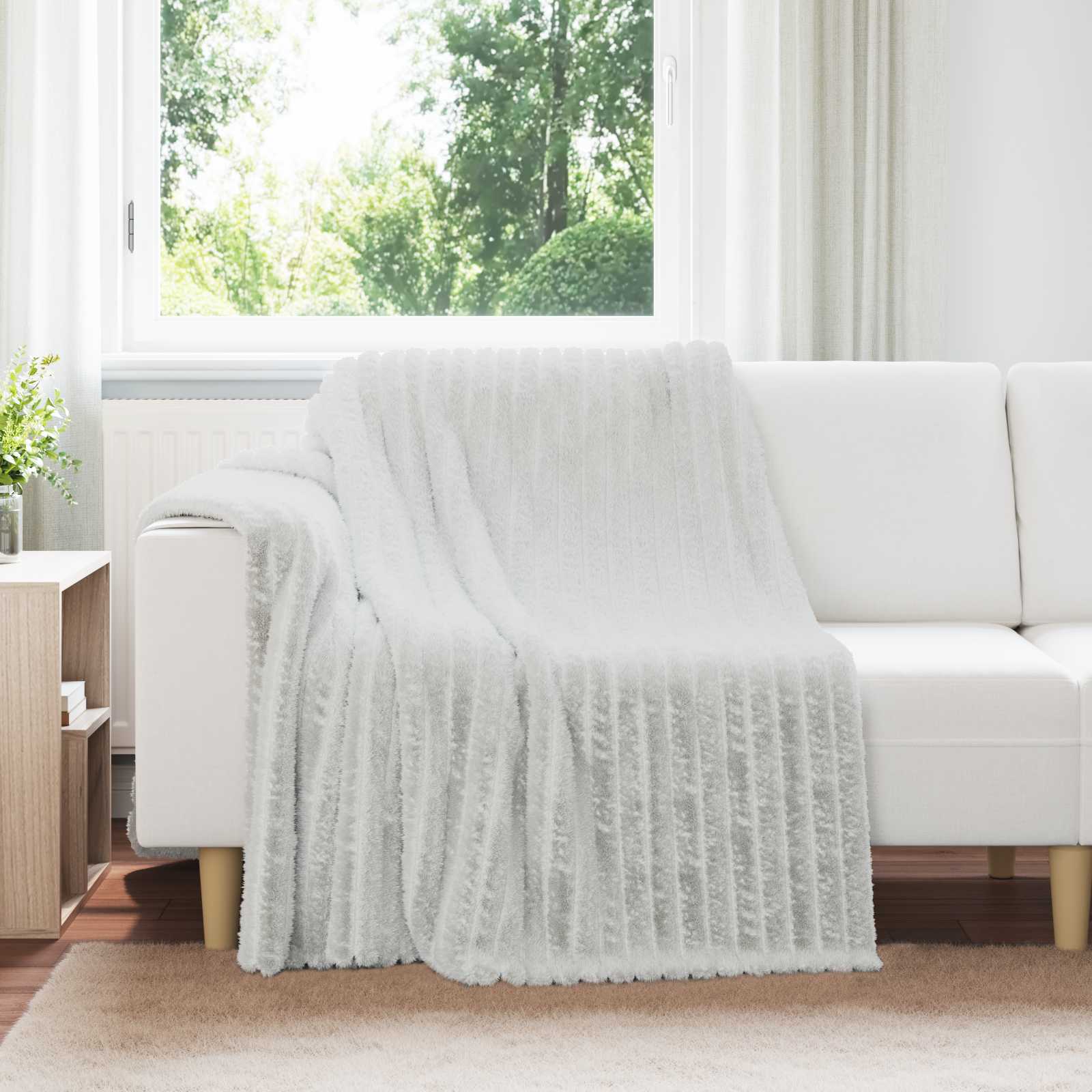 Pokrivači za bacanje 6 pcs Siva 200 x 150 cm Runo