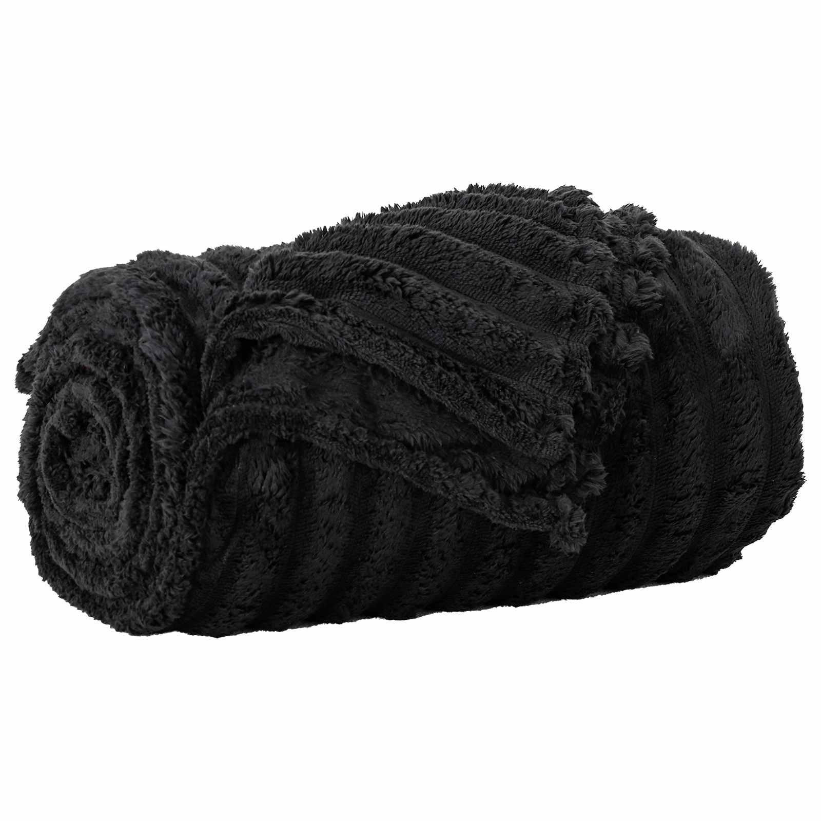 Pokrivači za bacanje 6 pcs Crna 240 x 220 cm Runo