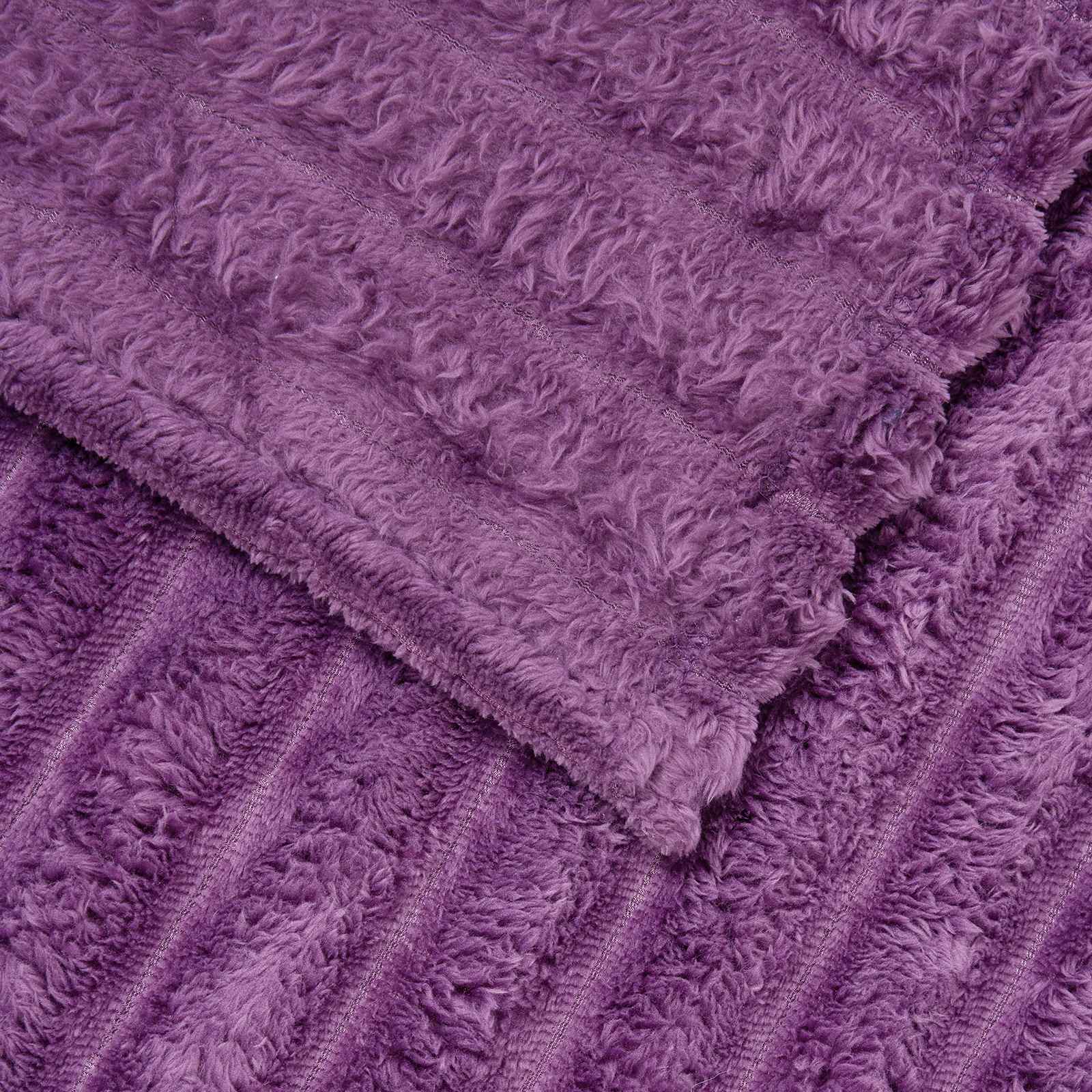 Pokrivači za bacanje 6 pcs Ljubičasta 240 x 220 cm Runo