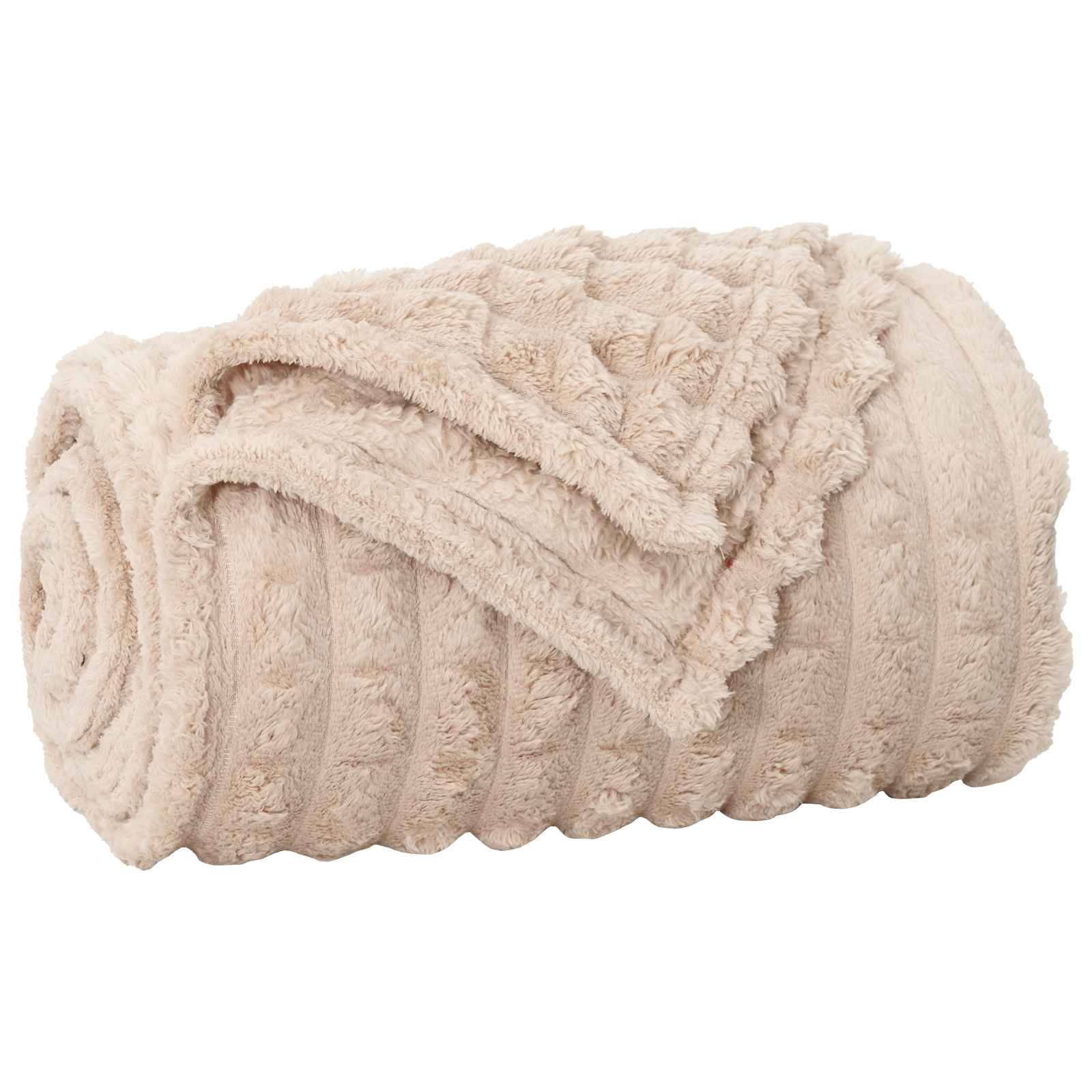 Pokrivači za bacanje 6 pcs Bež 150 x 130 cm Runo