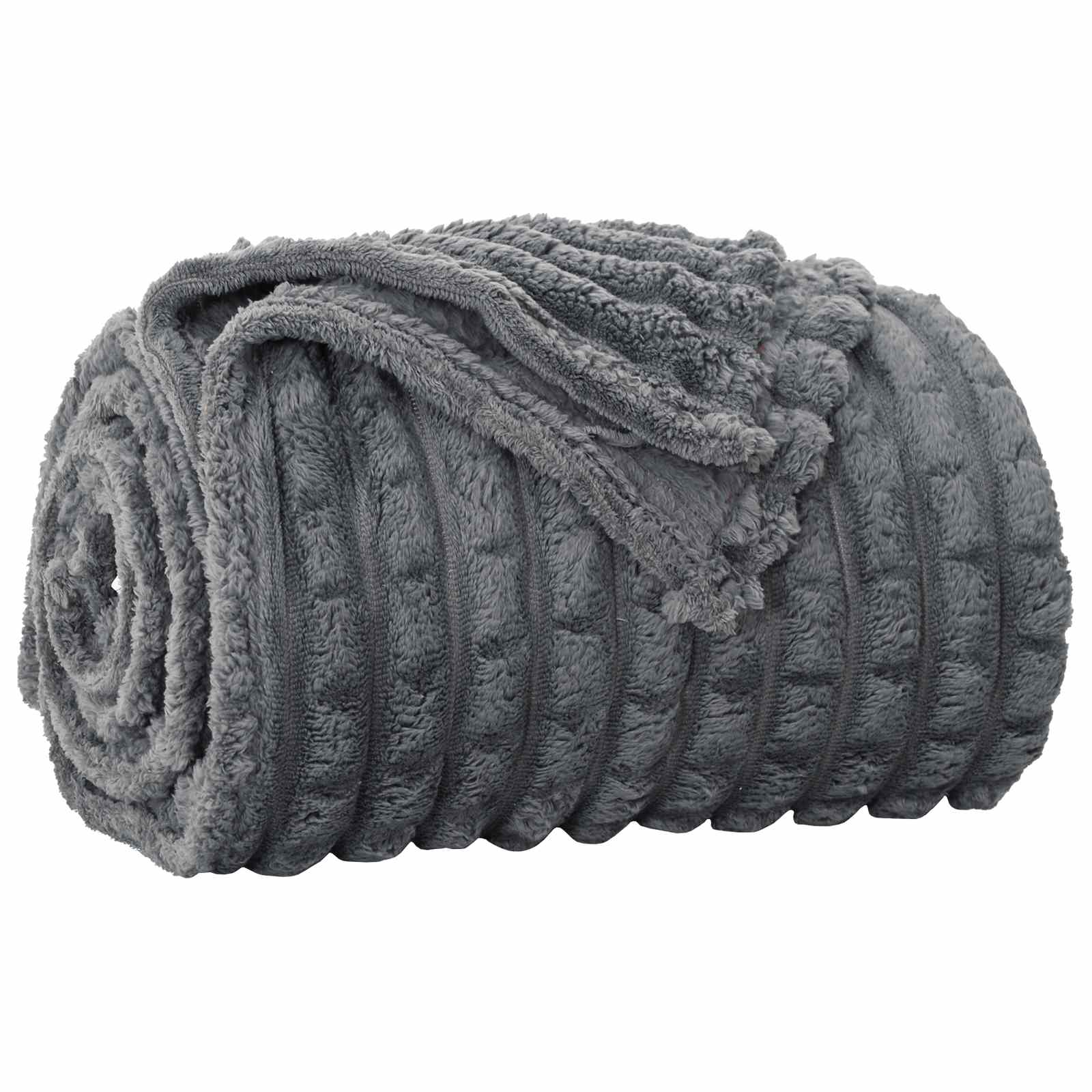Pokrivači za bacanje 6 pcs Tamno siva 240 x 220 cm Runo