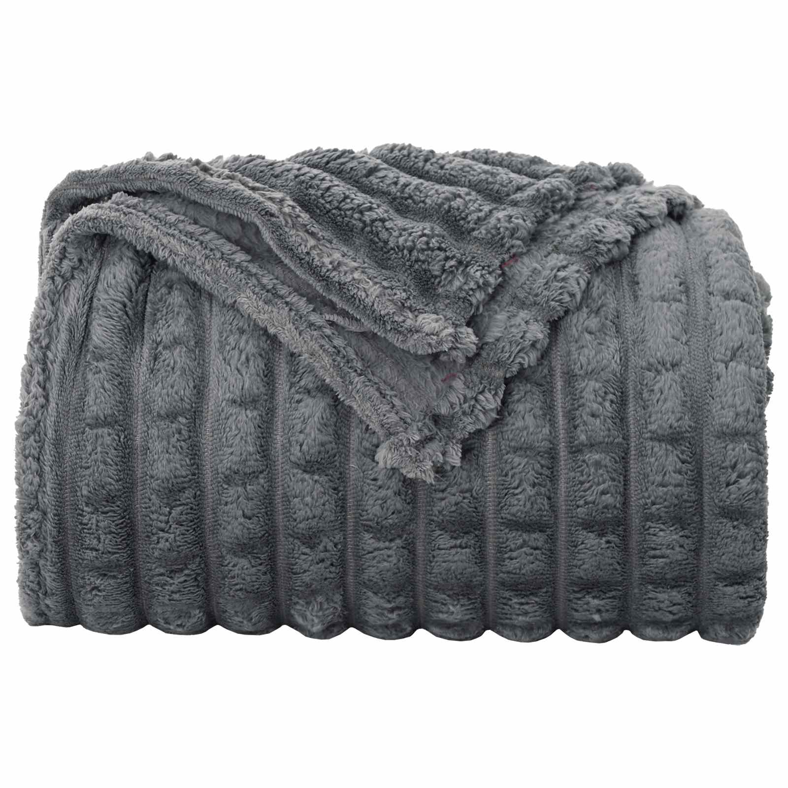 Pokrivači za bacanje 6 pcs Tamno siva 240 x 220 cm Runo