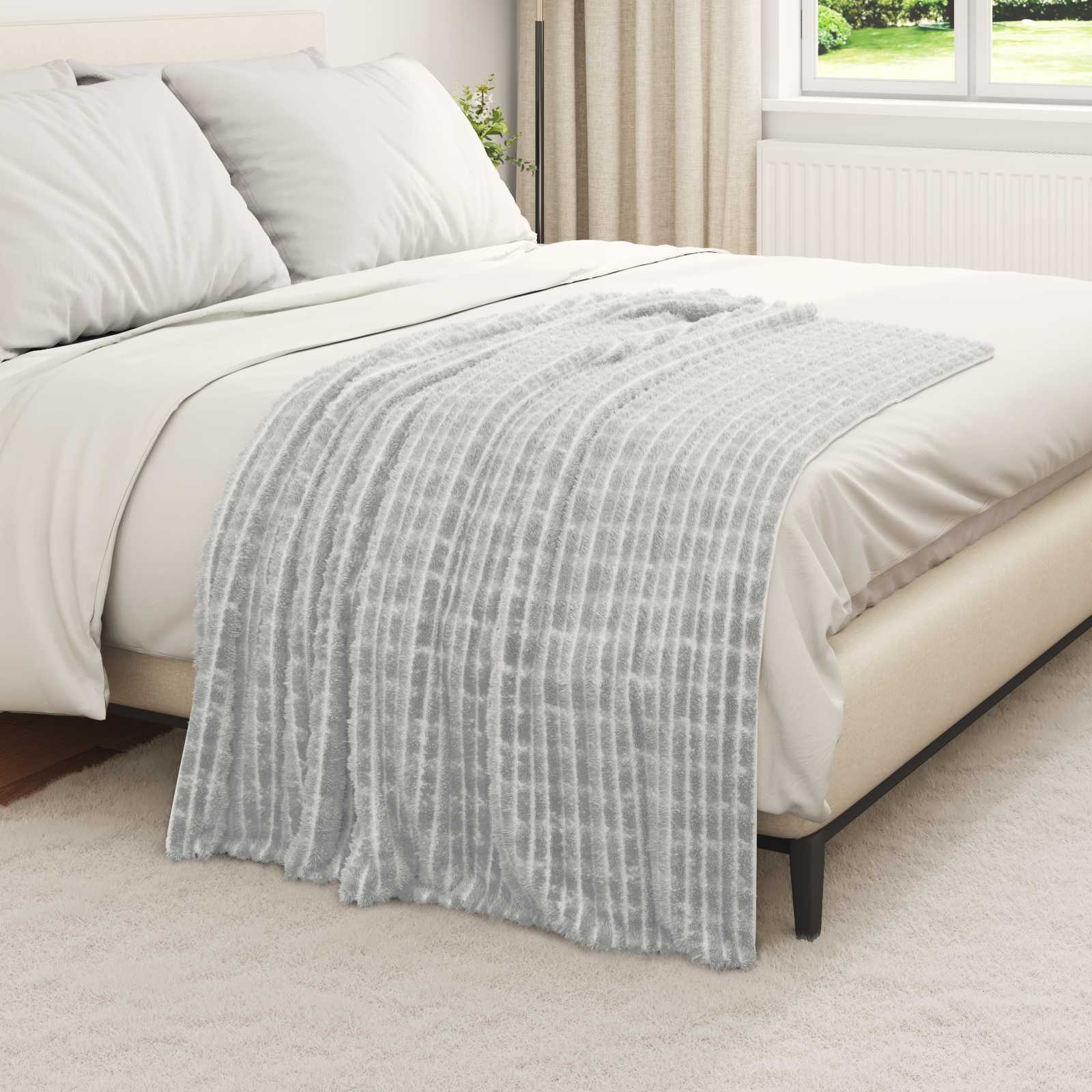 Pokrivači za bacanje 6 pcs Siva 150 x 130 cm Runo