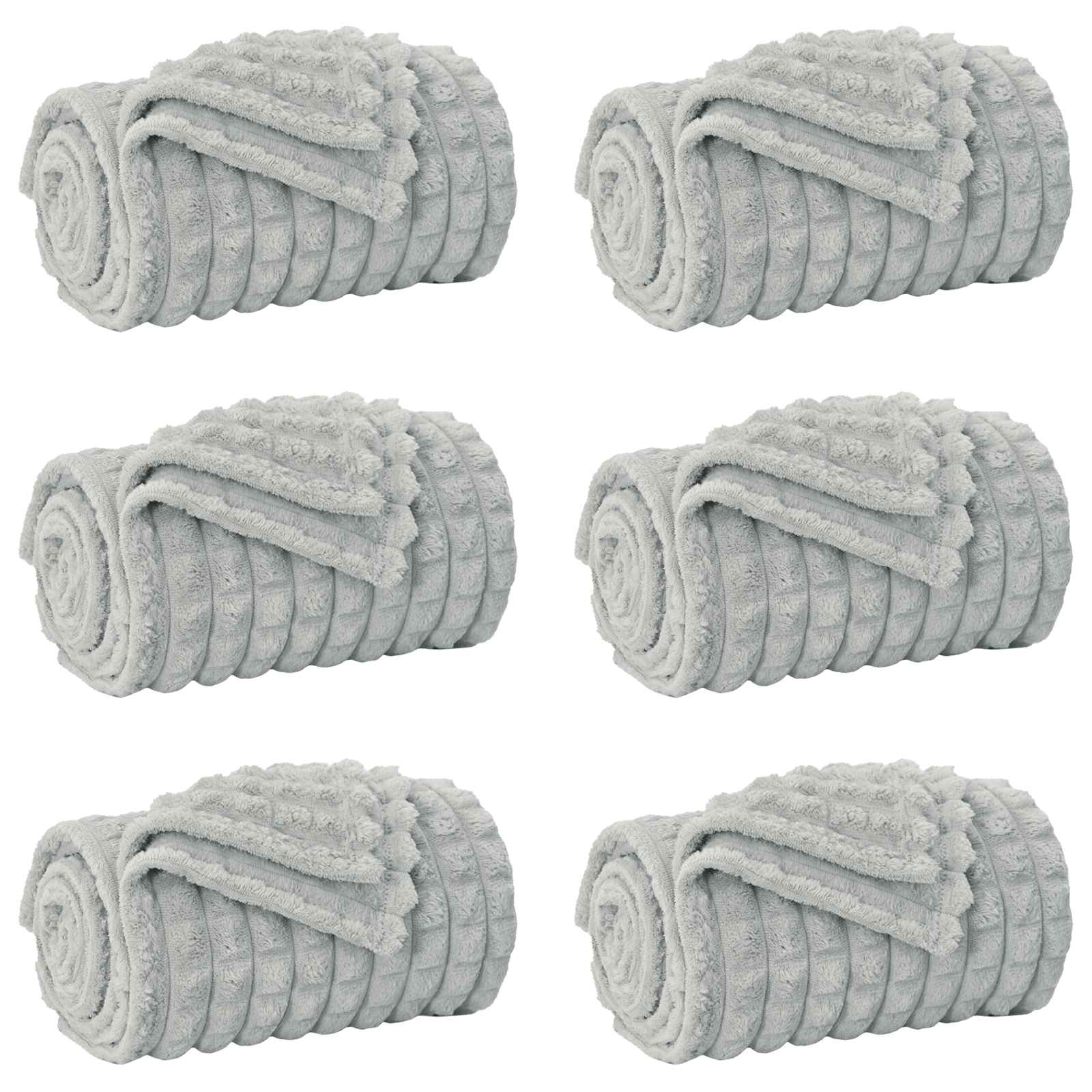 Pokrivači za bacanje 6 pcs Siva 240 x 220 cm Runo
