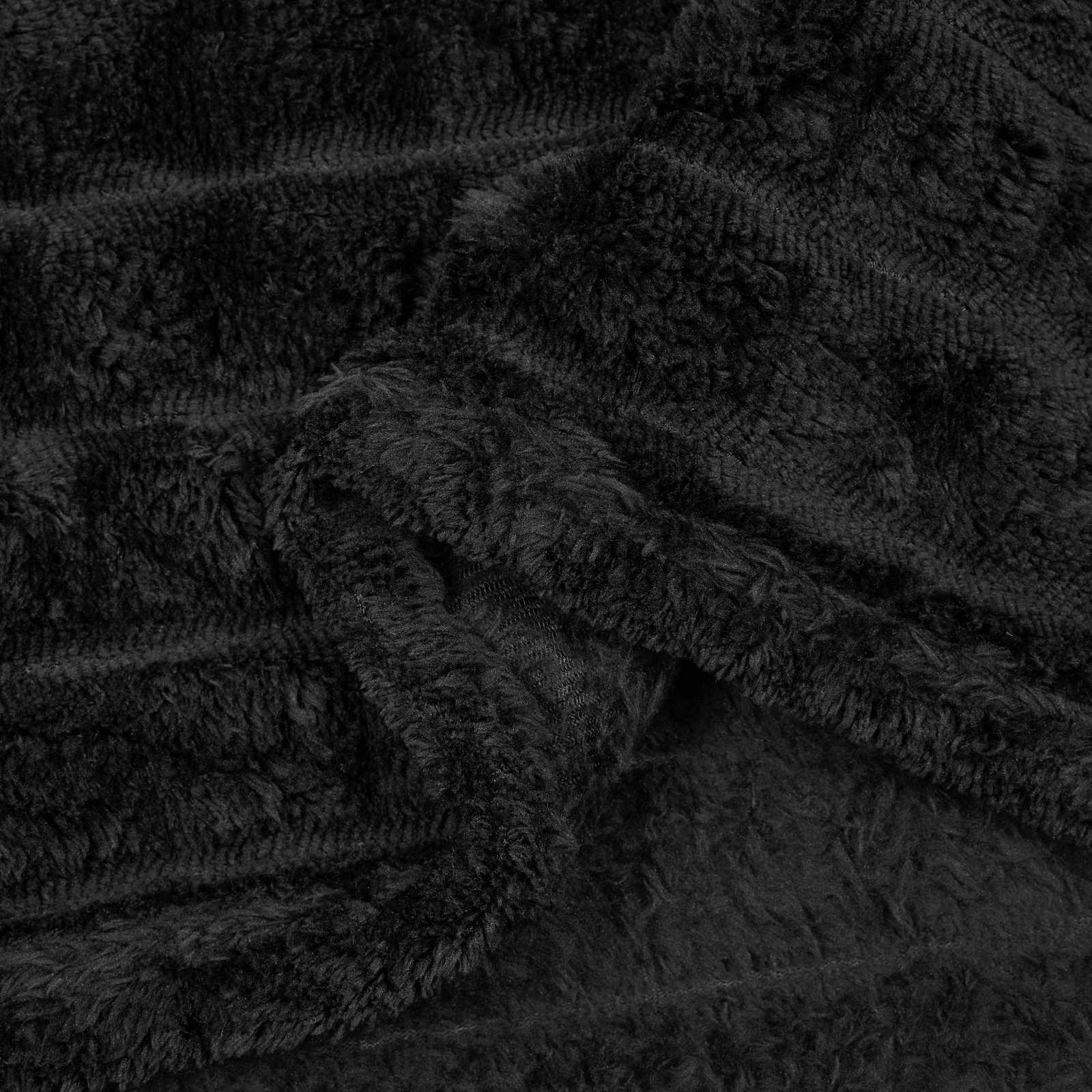 Pokrivači za bacanje 6 pcs Crna 240 x 220 cm Runo