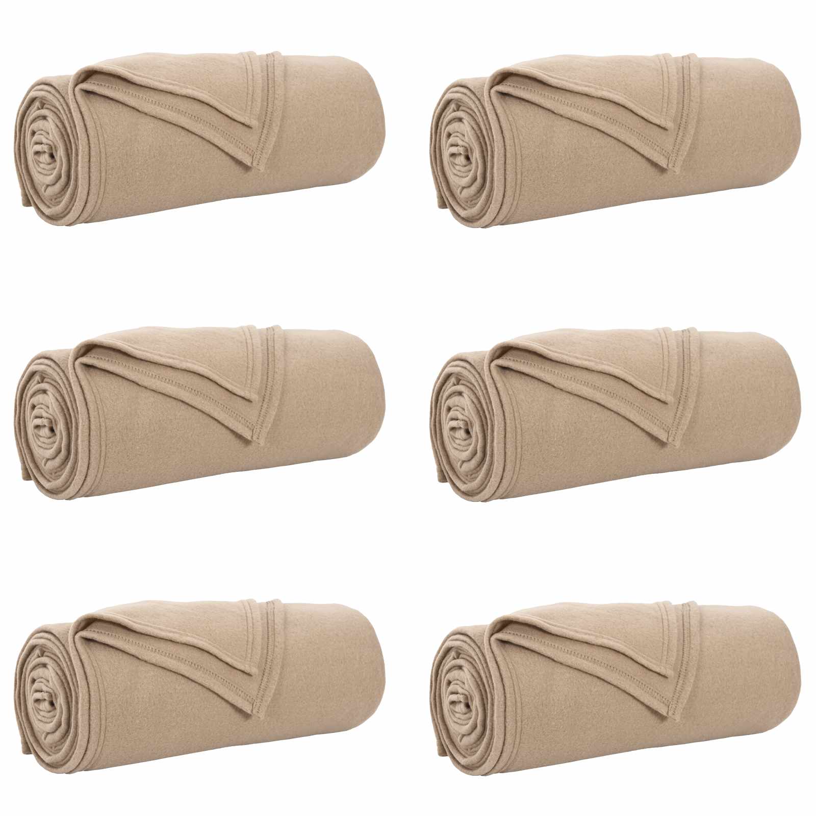 Pokrivači za bacanje 6 pcs Kamel 170 x 130 cm Runo