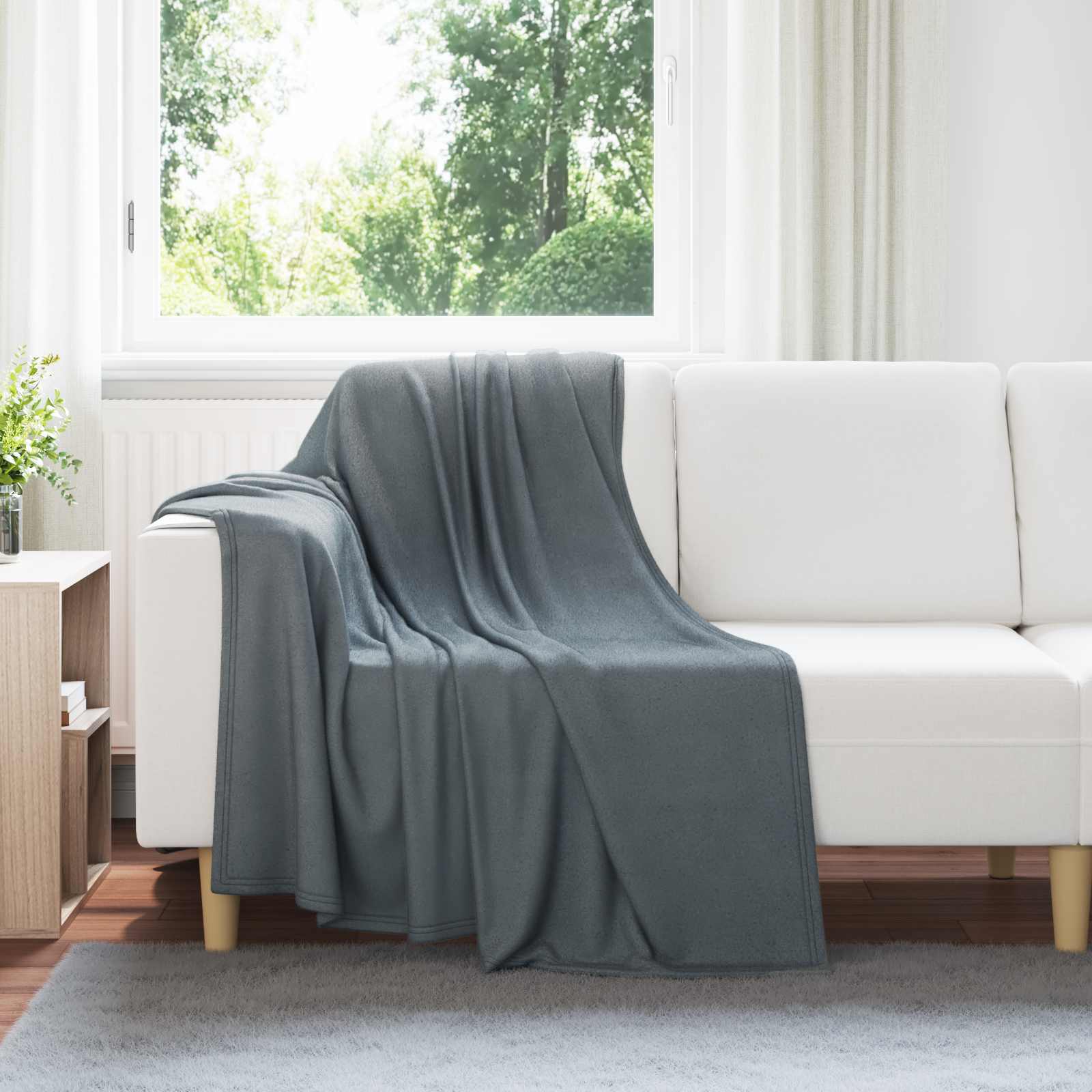 Pokrivači za bacanje 6 pcs Tamno siva 170 x 130 cm Runo