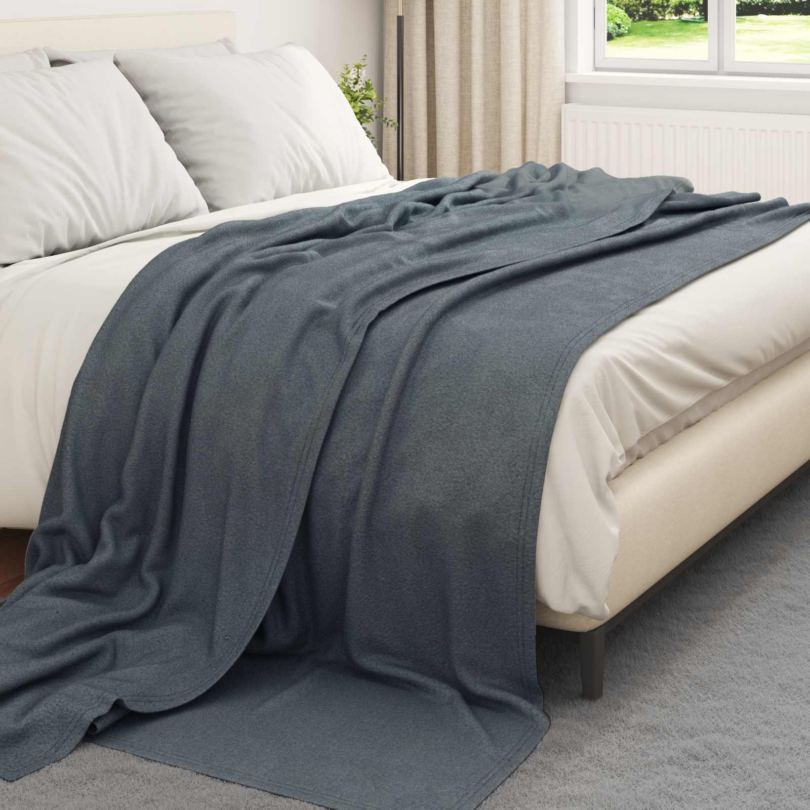 Pokrivači za bacanje 6 pcs Tamno siva 270 x 240 cm Runo
