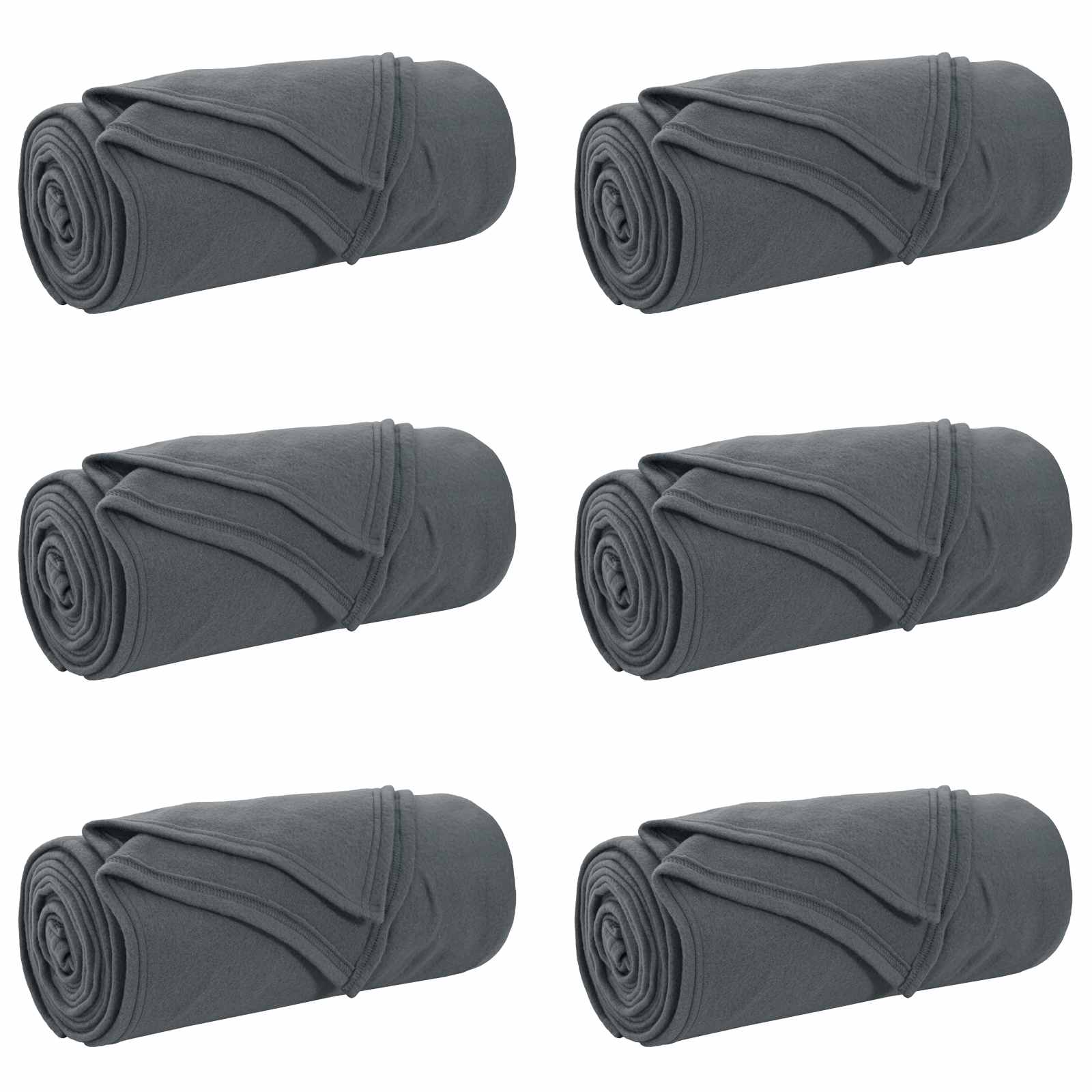 Pokrivači za bacanje 6 pcs Tamno siva 270 x 240 cm Runo