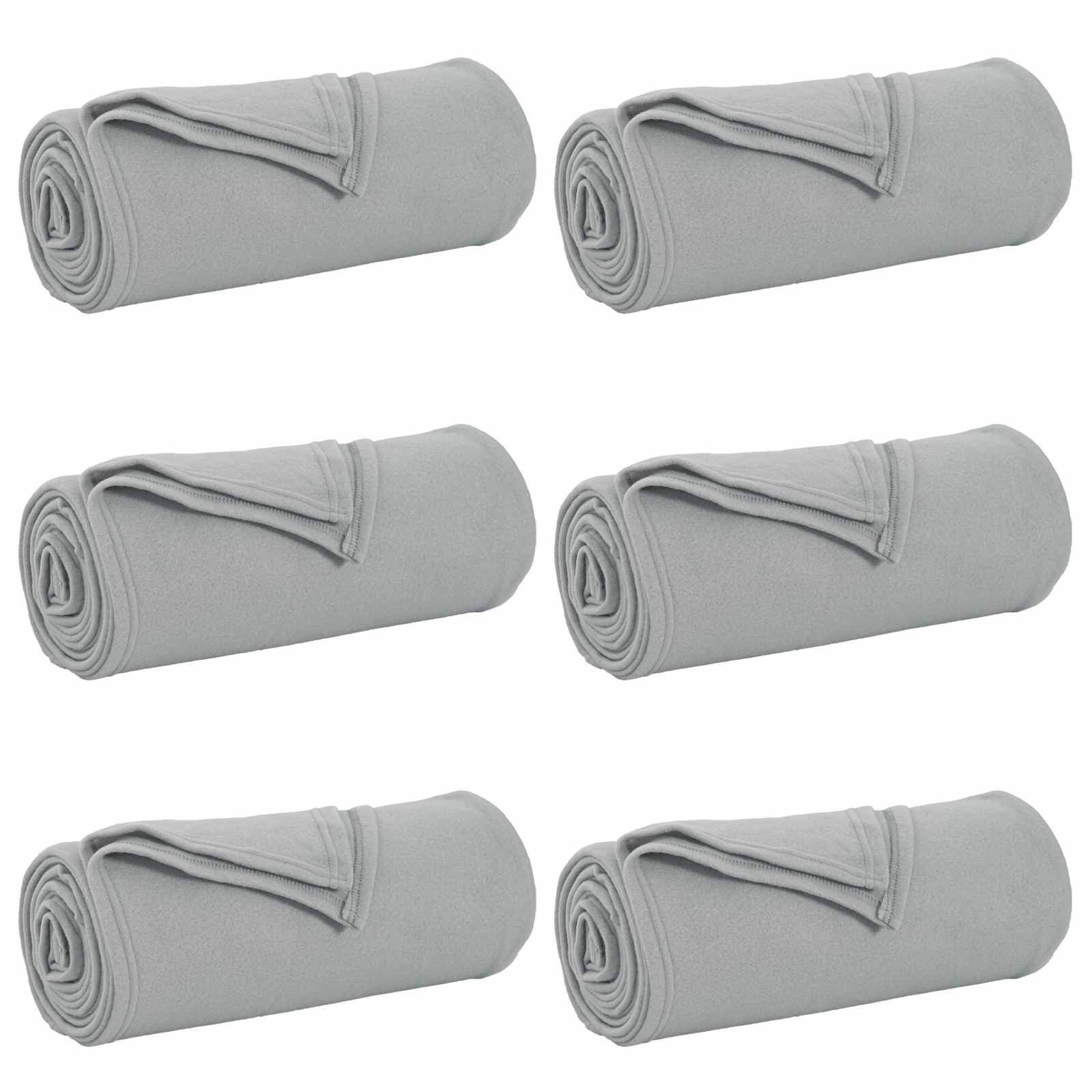 Pokrivači za bacanje 6 pcs Siva 240 x 220 cm Runo