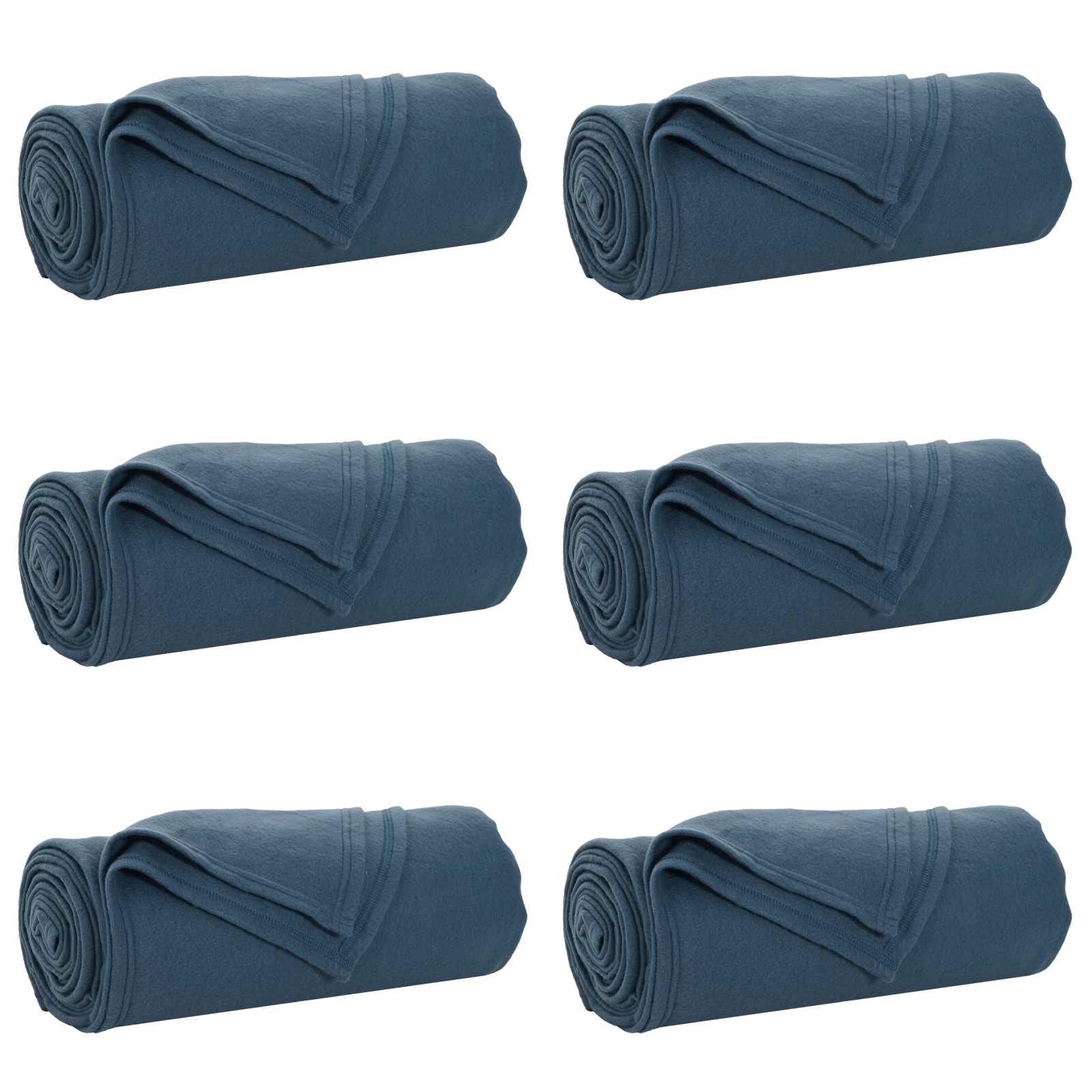 Pokrivači za bacanje 6 pcs Mornarsko plava 200 x 150 cm Runo