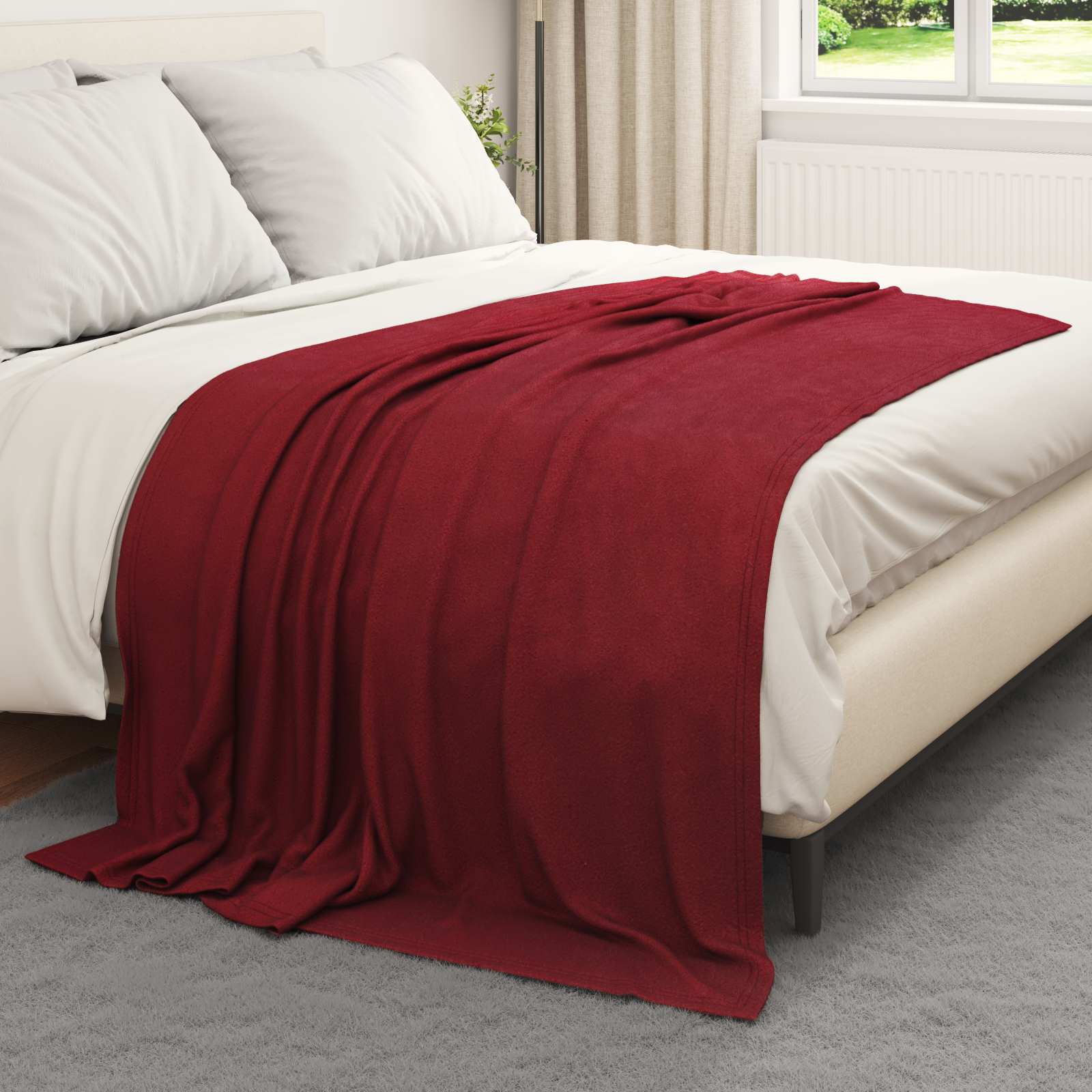 Pokrivači za bacanje 6 pcs Bordeaux Crvena 200 x 150 cm Runo