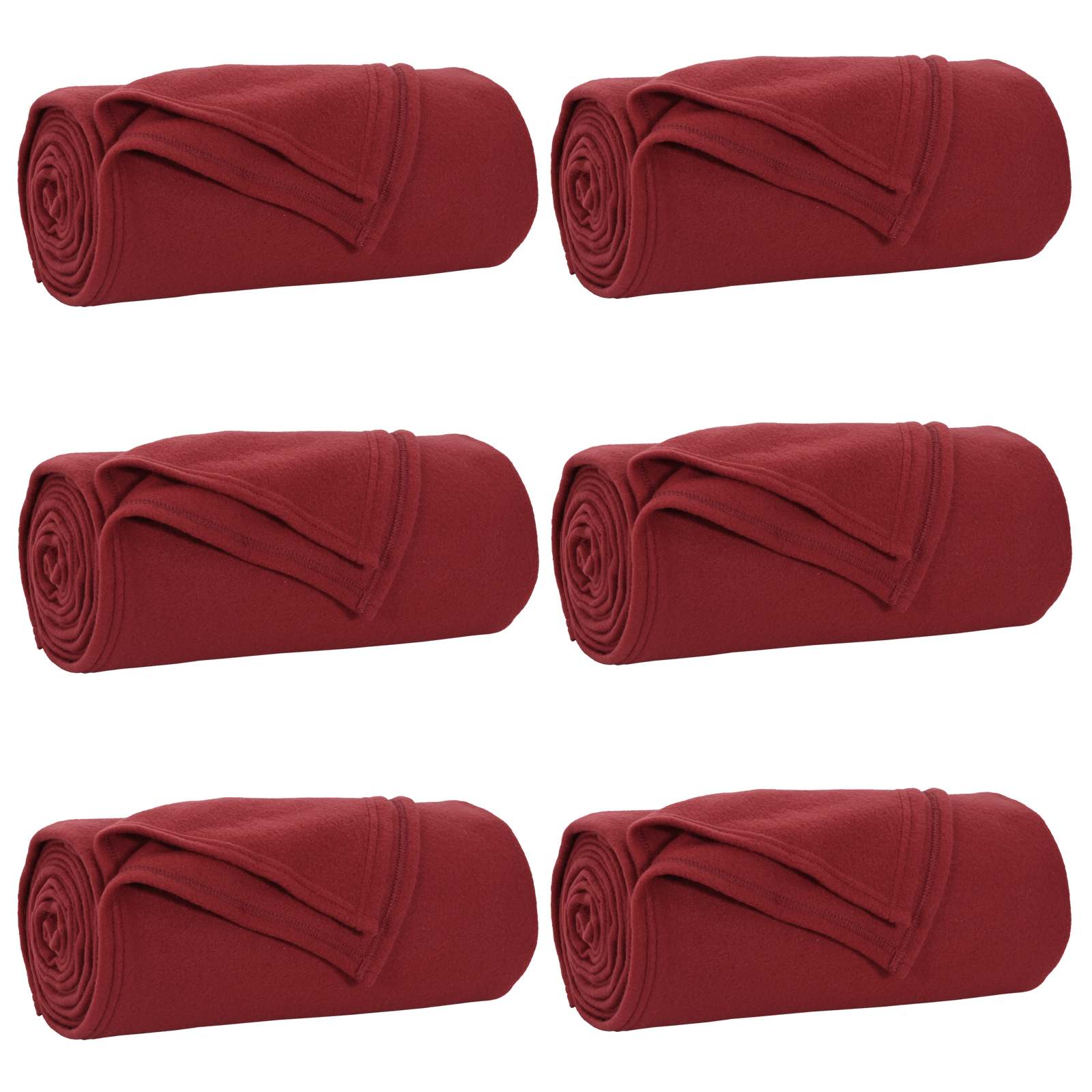 Pokrivači za bacanje 6 pcs Bordeaux Crvena 200 x 150 cm Runo