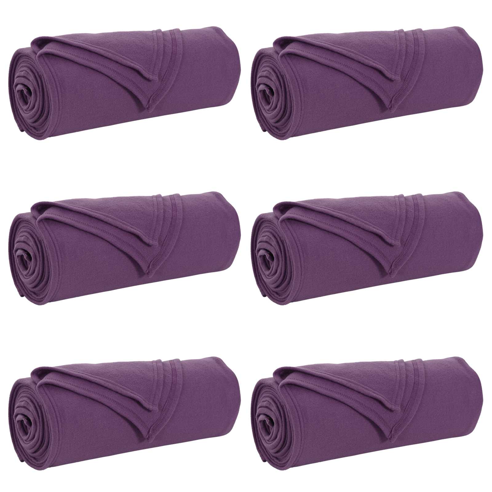 Pokrivači za bacanje 6 pcs Ljubičasta 240 x 220 cm Runo