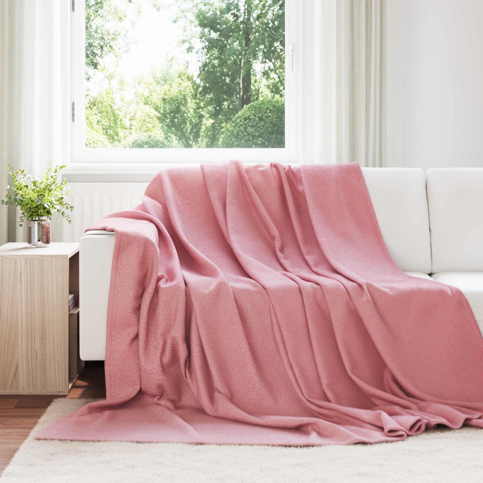 Pokrivači za bacanje 6 pcs Ružičasta 240 x 220 cm Runo
