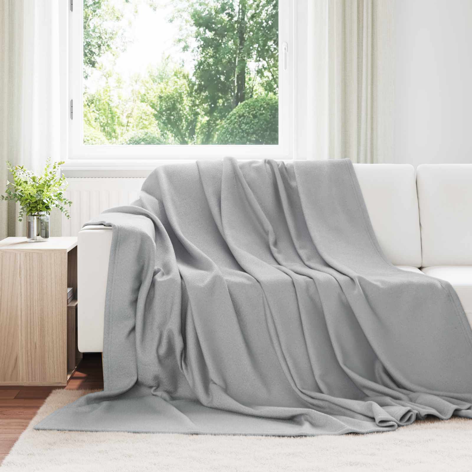 Pokrivači za bacanje 24 pcs Siva 240 x 220 cm Runo