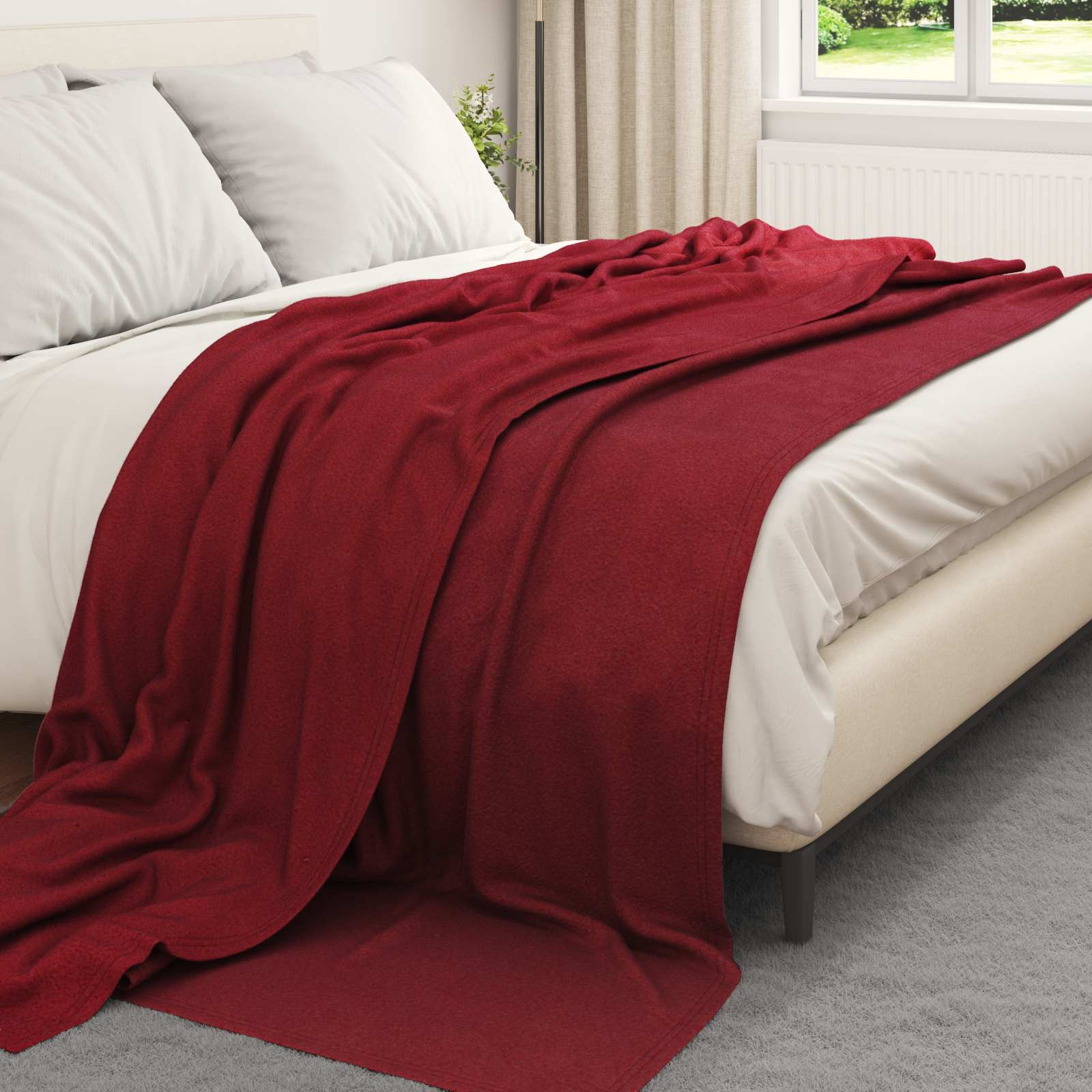 Pokrivači za bacanje 24 pcs Bordeaux Crvena 270 x 240 cm Runo