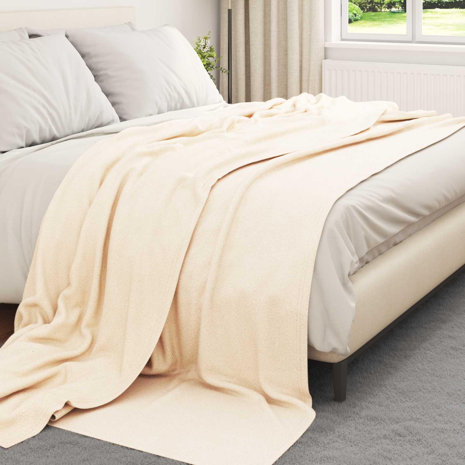 Pokrivači za bacanje 24 pcs Krema 240 x 220 cm Runo