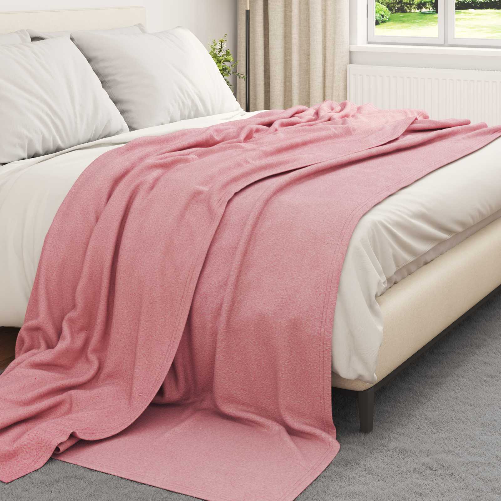 Pokrivači za bacanje 24 pcs Ružičasta 270 x 240 cm Runo