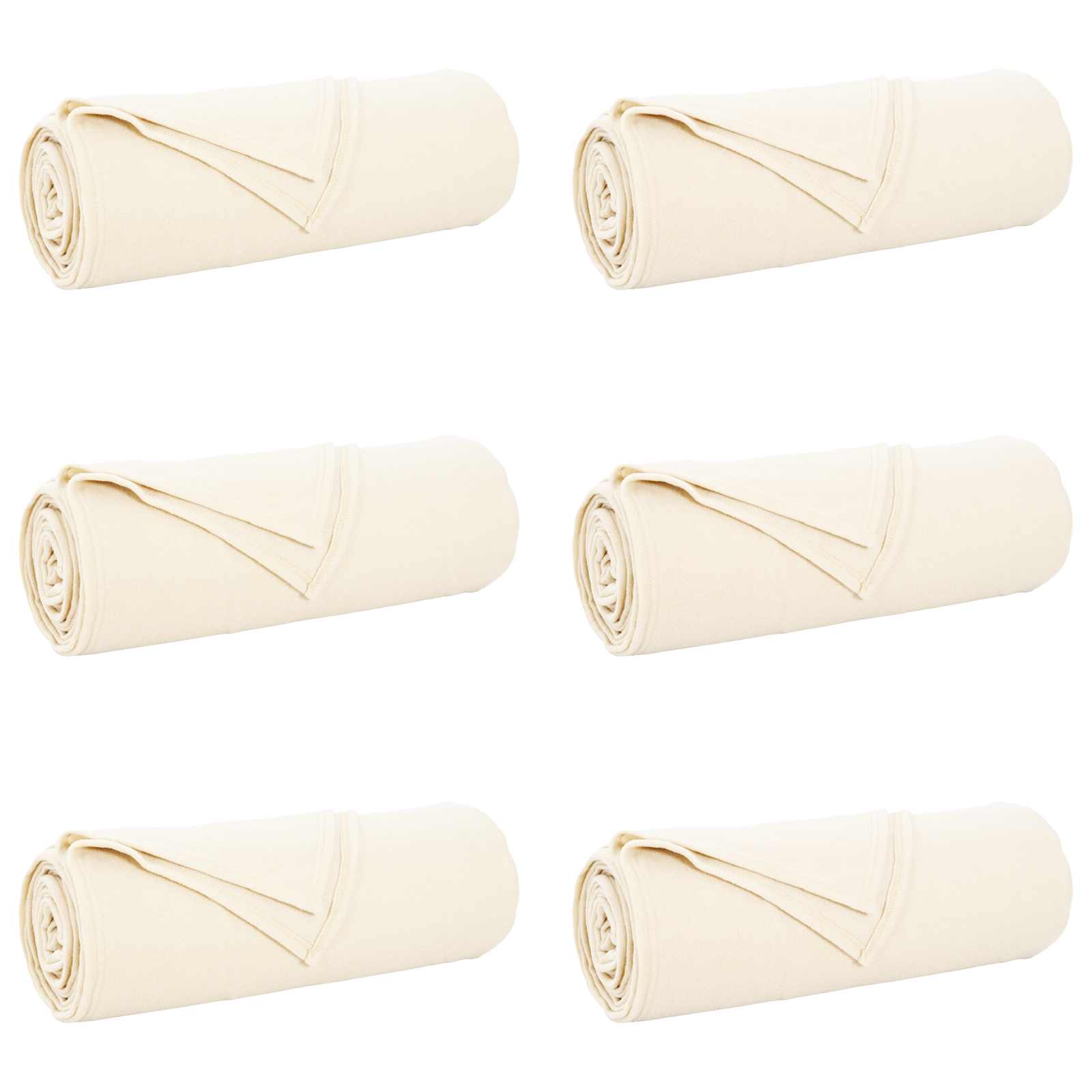 Pokrivači za bacanje 6 pcs Krema 210 x 140 cm Runo