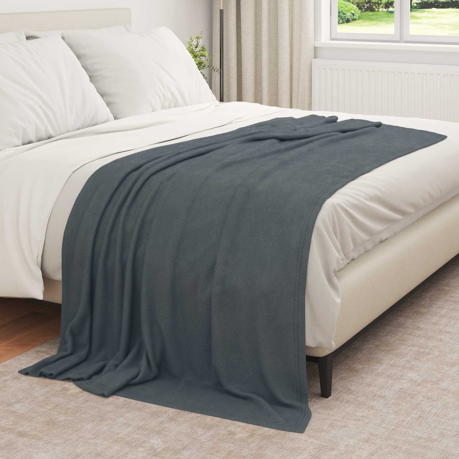 Pokrivači za bacanje 6 pcs Tamno siva 210 x 140 cm Runo