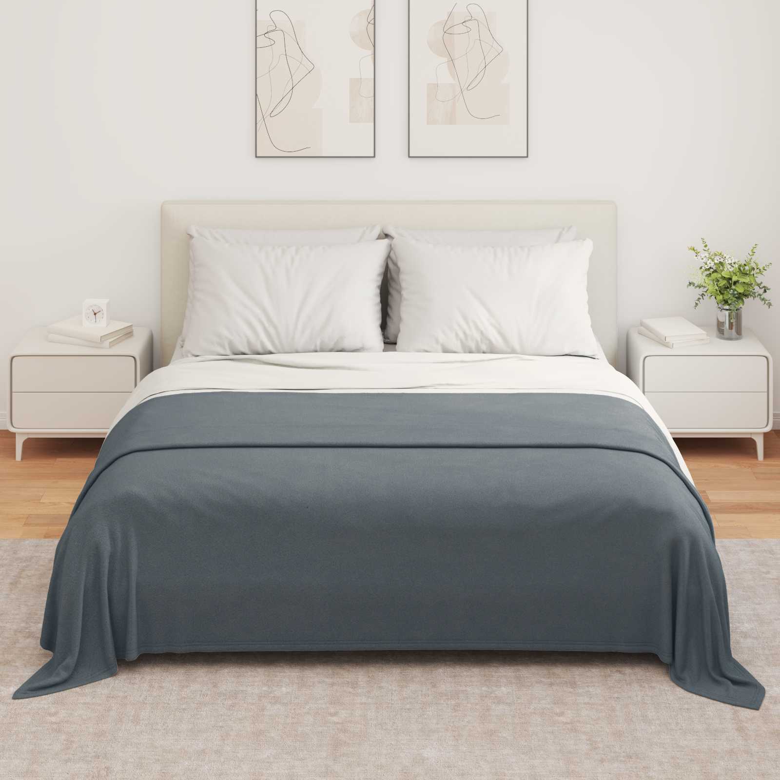 Pokrivači za bacanje 6 pcs Tamno siva 280 x 210 cm Runo