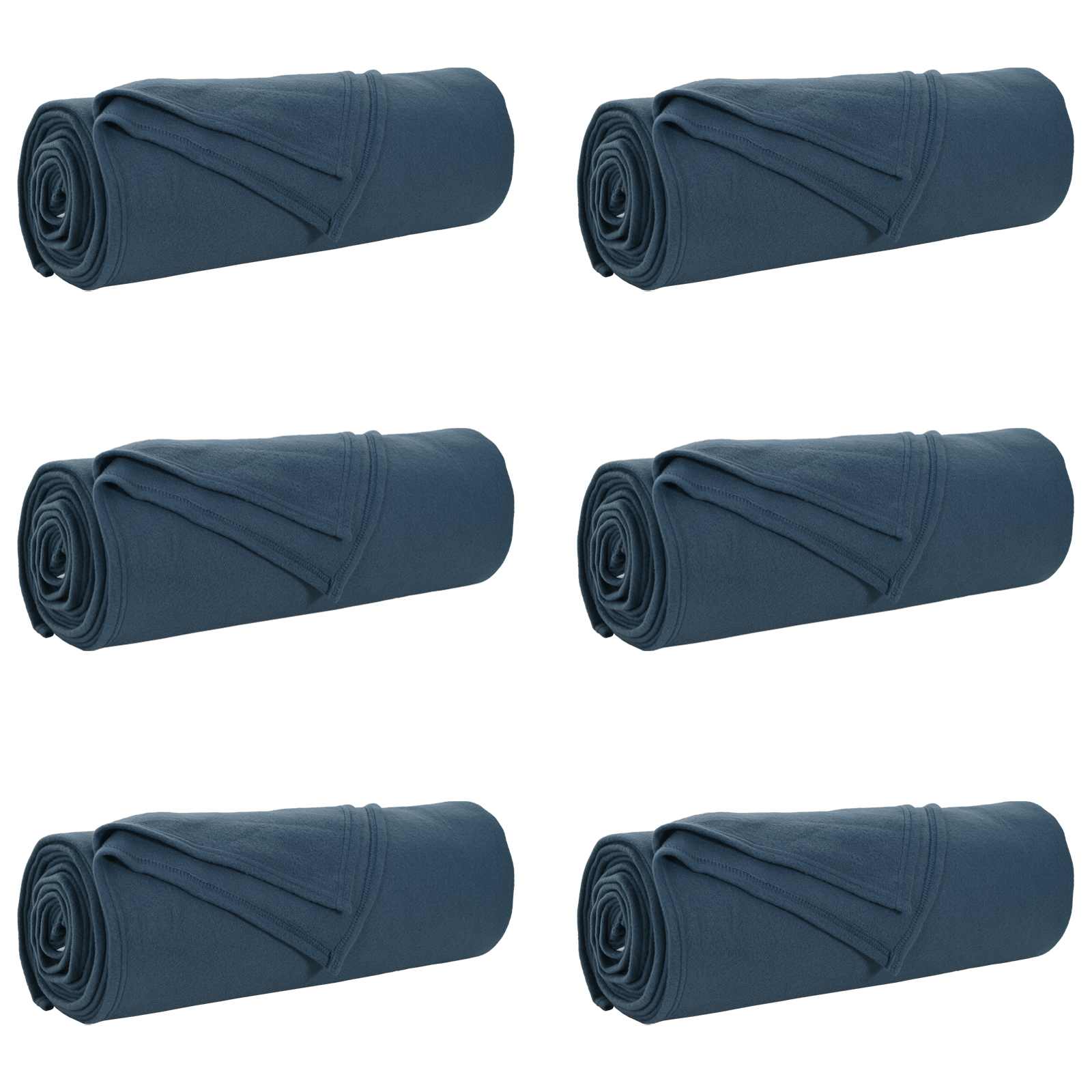 Pokrivači za bacanje 6 pcs Mornarsko plava 210 x 140 cm Runo