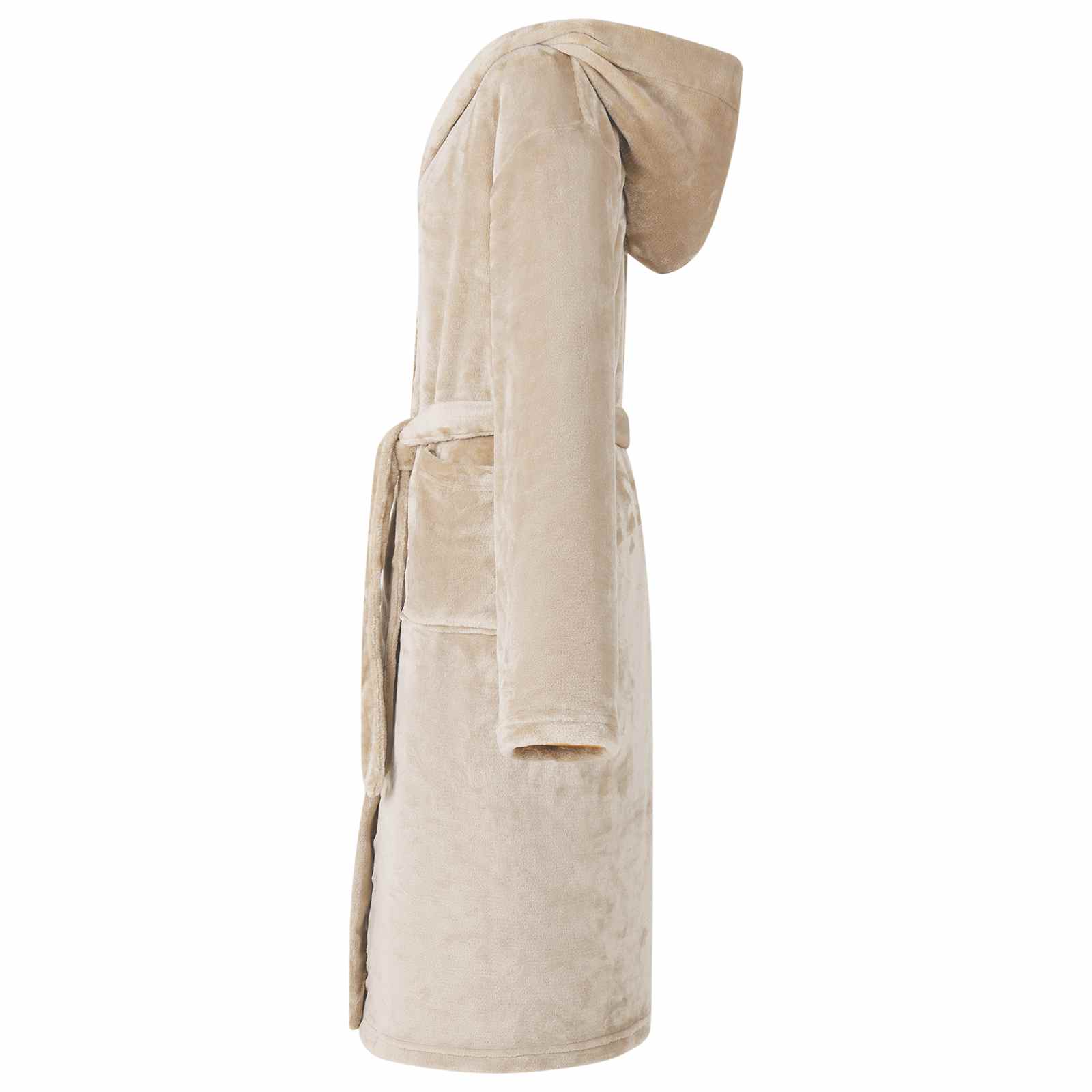 Kupaći kaput s kapuljačom Bež xxl Flanel