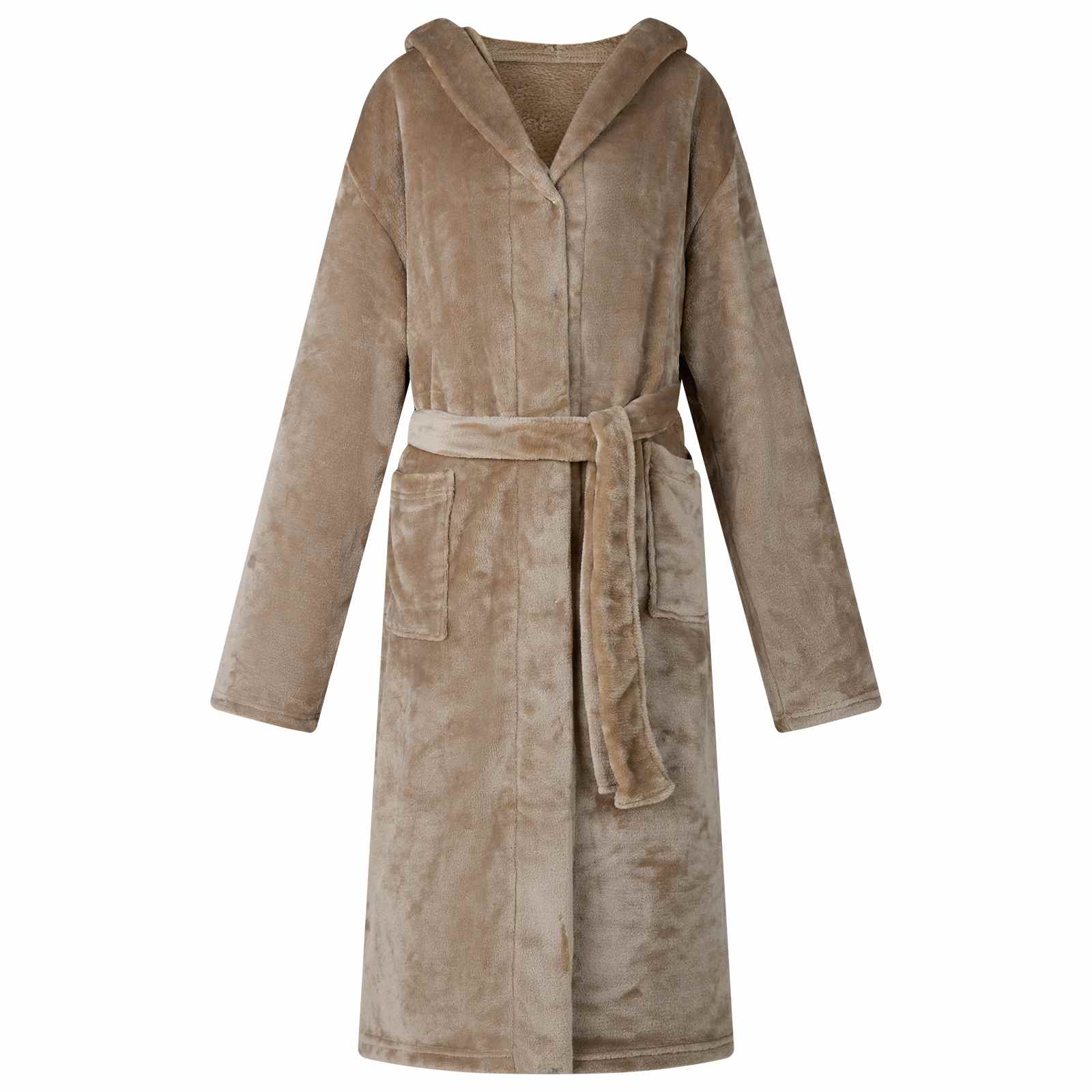 Kupaći kaput s kapuljačom Kamel xxxl Flanel