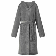 Kupaći kaput s kapuljačom Tamno siva xxxl Flanel