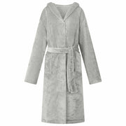 Kupaći kaput s kapuljačom Siva xxxl Flanel