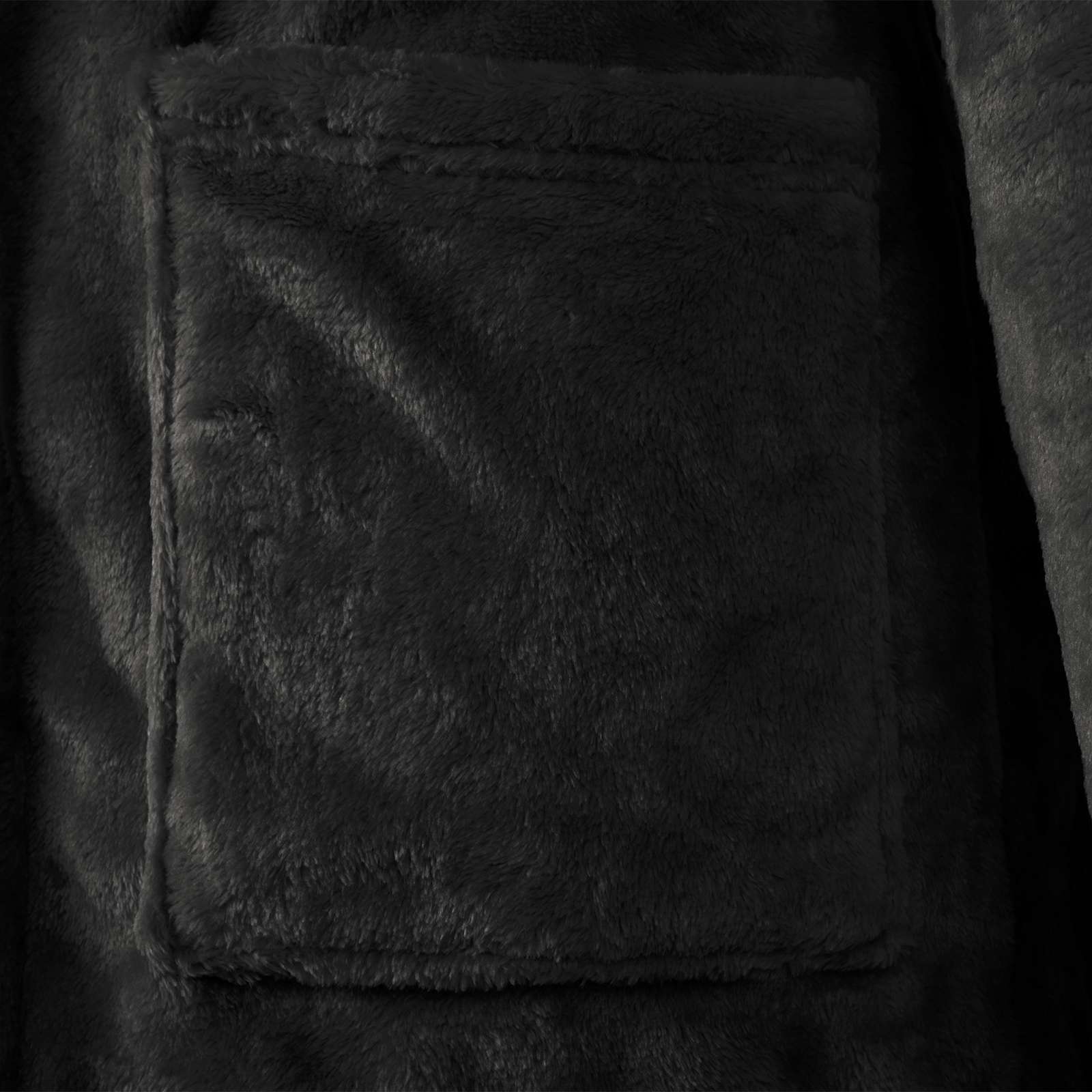Kupaći kaput s kapuljačom Crna xxxl Flanel