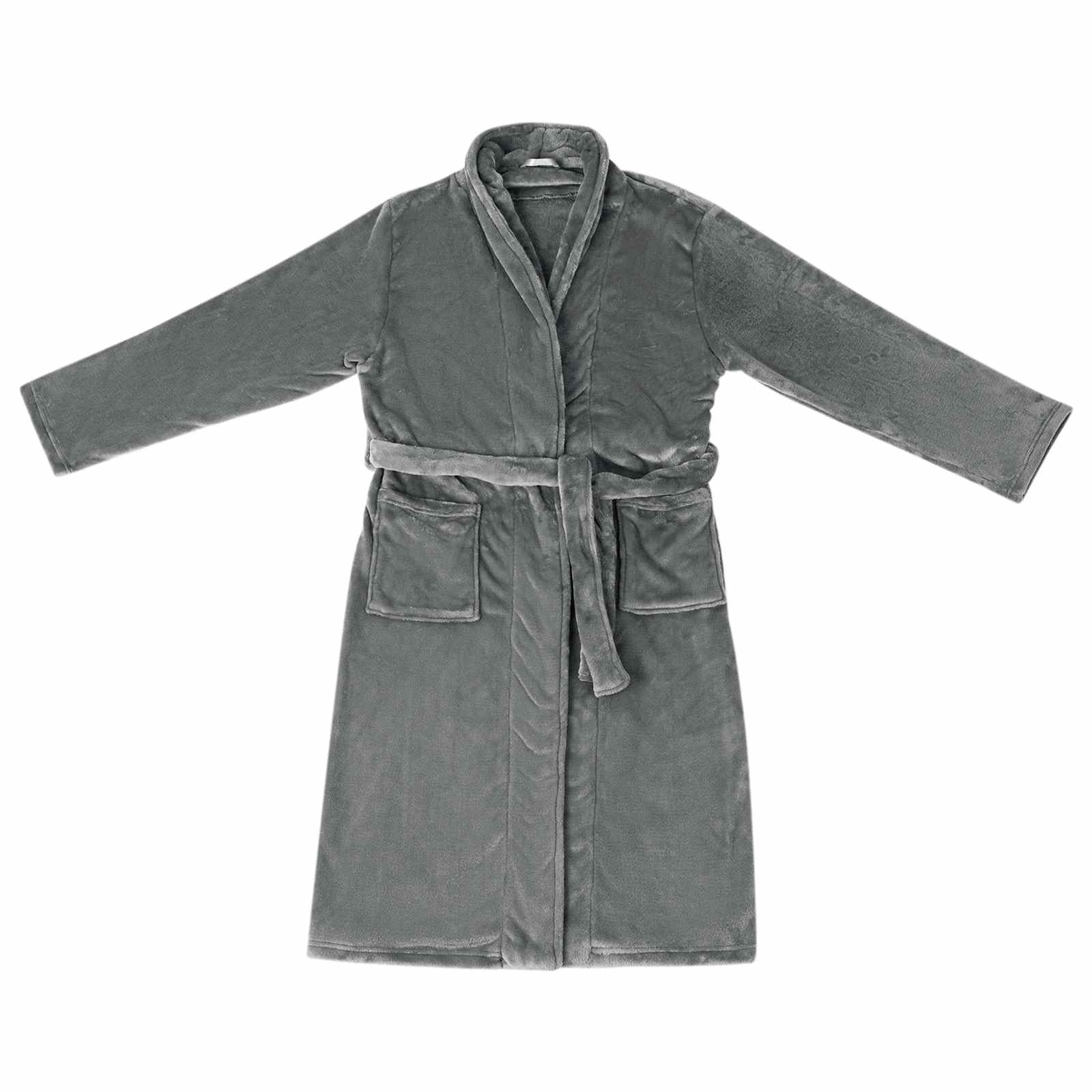 Bade mantil bez kapuljače Tamno siva xl Flanel