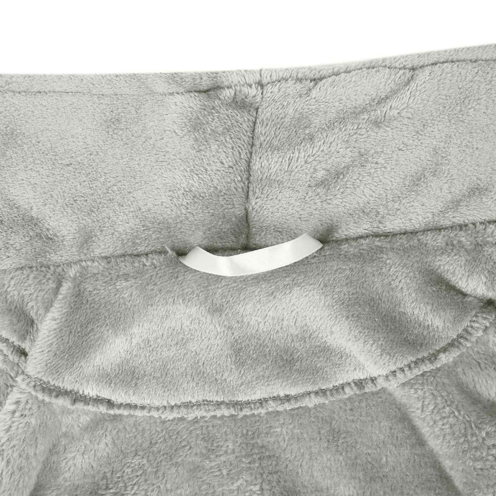 Bade mantil bez kapuljače Siva xl Flanel