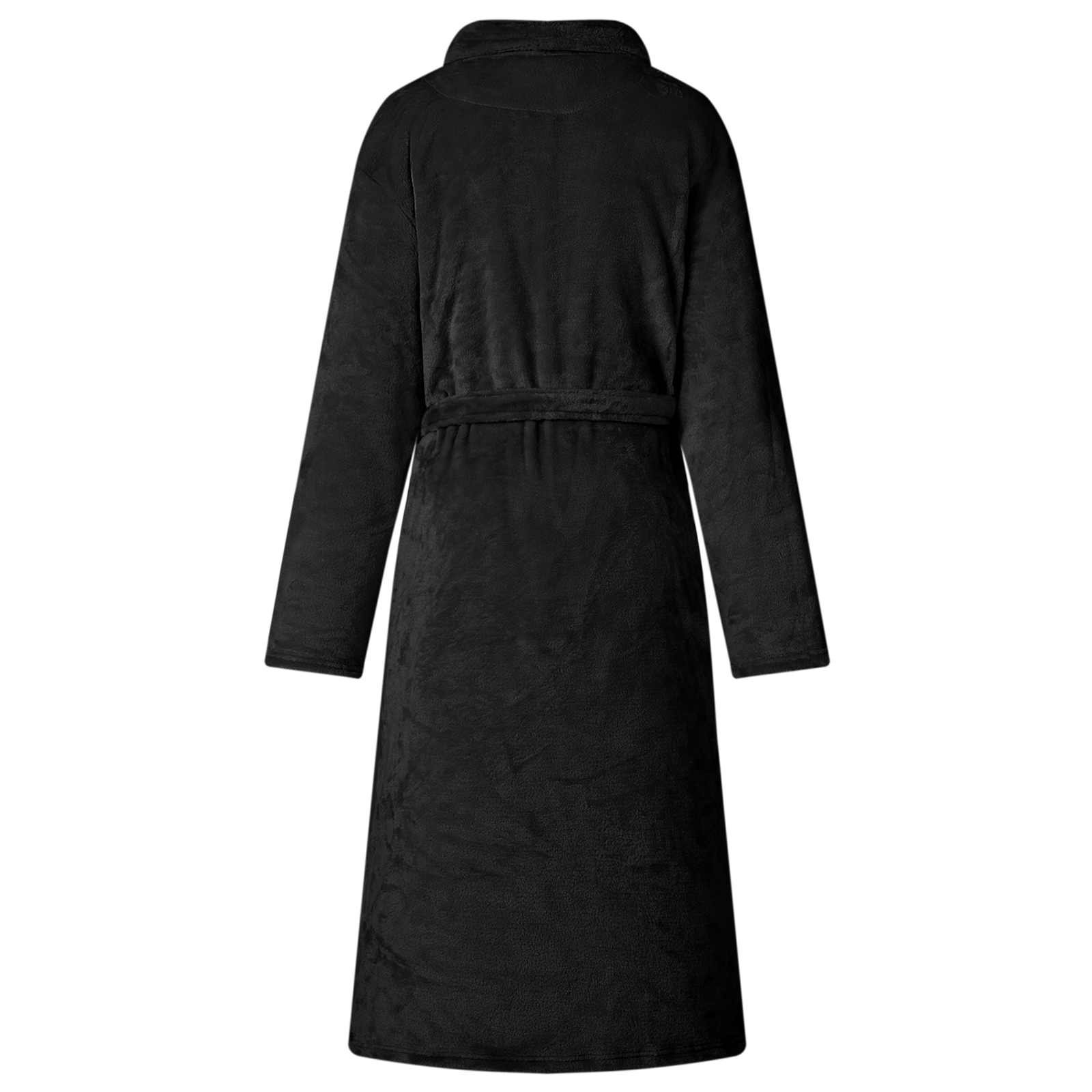 Bade mantil bez kapuljače Crna xxxl Flanel