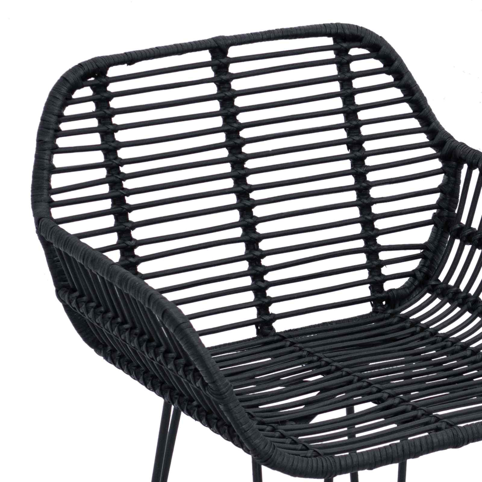 Barski stolac 2 pcs 55 x 52 x 92 cm Ratan i čelik