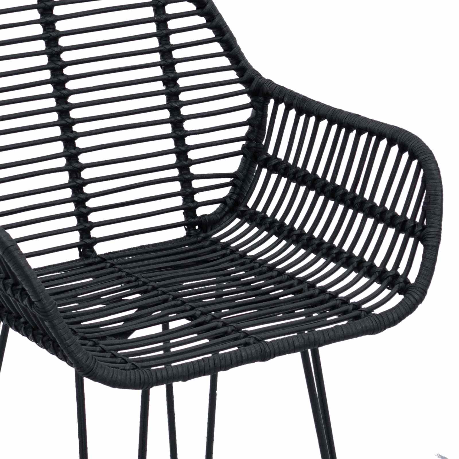 Barski stolac 2 pcs 55 x 52 x 92 cm Ratan i čelik
