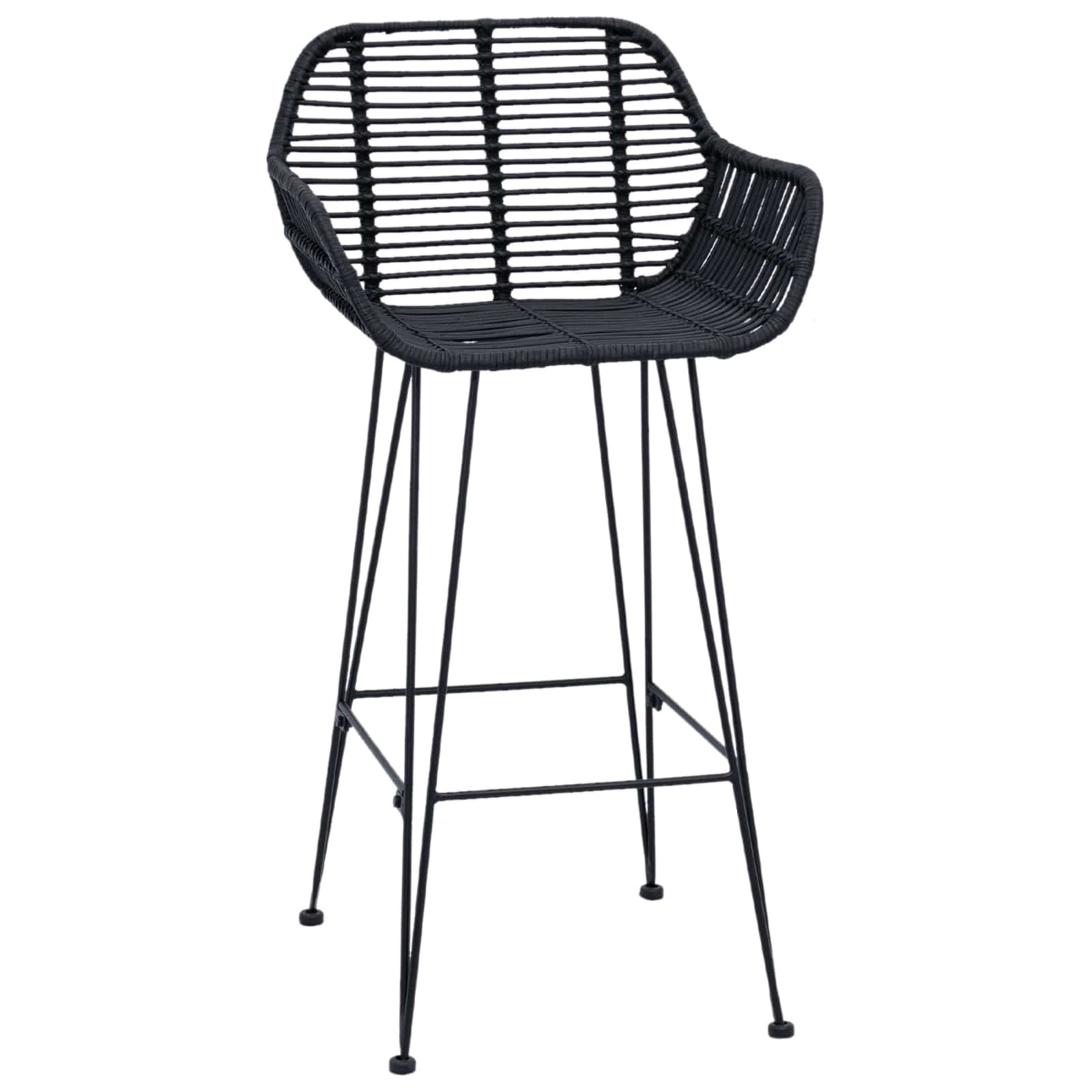 Barski stolac 2 pcs 55 x 52 x 92 cm Ratan i čelik