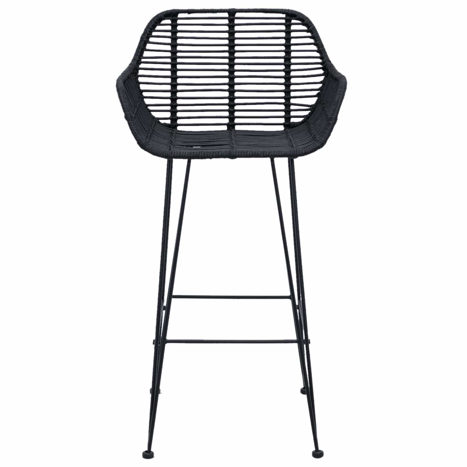 Barski stolac 2 pcs 55 x 52 x 92 cm Ratan i čelik