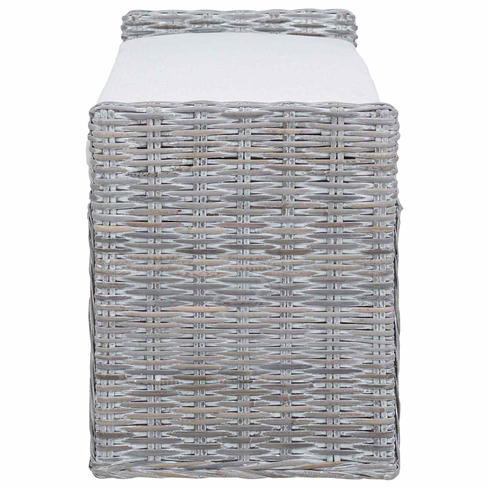 Klupa za pohranu Bijelo pranje 110 x 40 x 50 cm Ratan