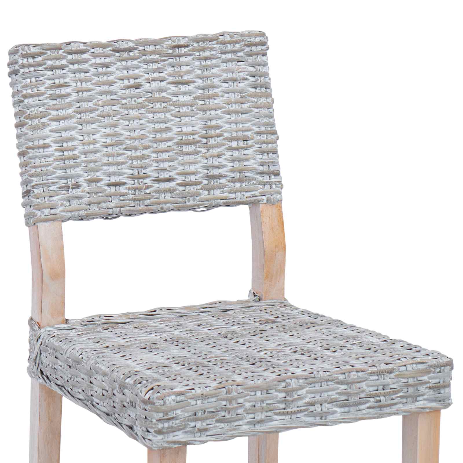 Stolac za blagovanje 2 pcs Kubu Ratan Bijelo pranje