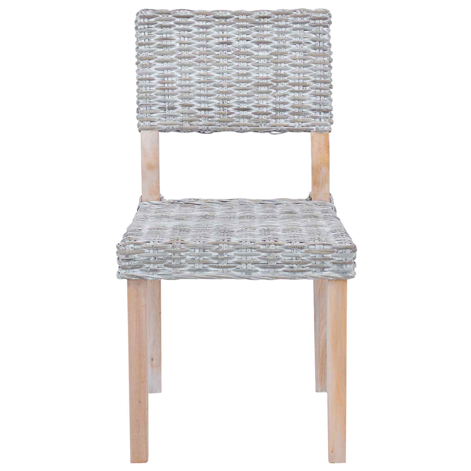 Stolac za blagovanje 2 pcs Kubu Ratan Bijelo pranje