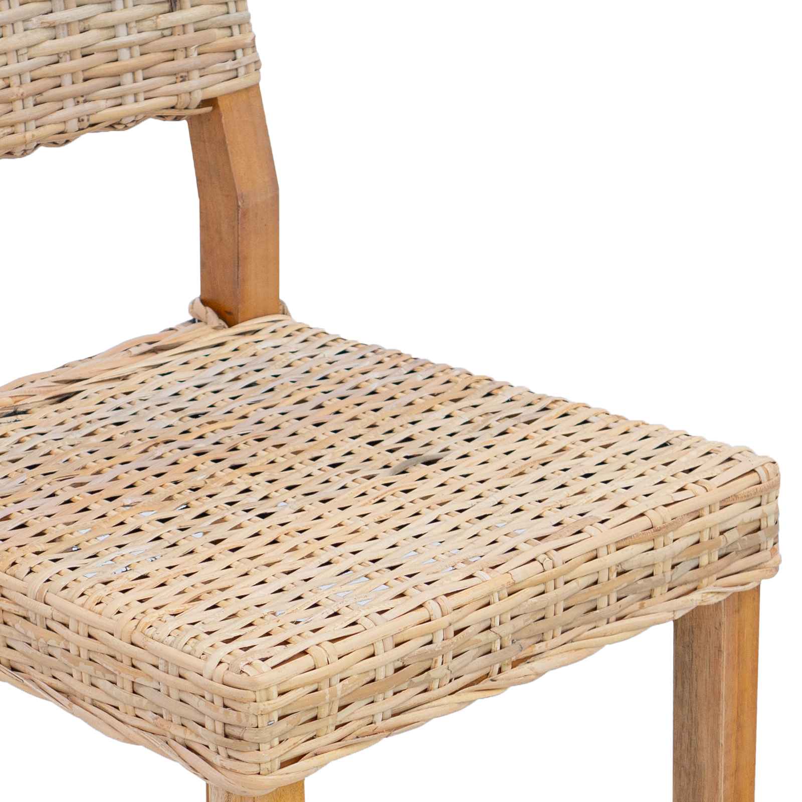 Stolac za blagovanje 2 pcs Kubu Ratan Prirodna 46 x 55 x 84 cm