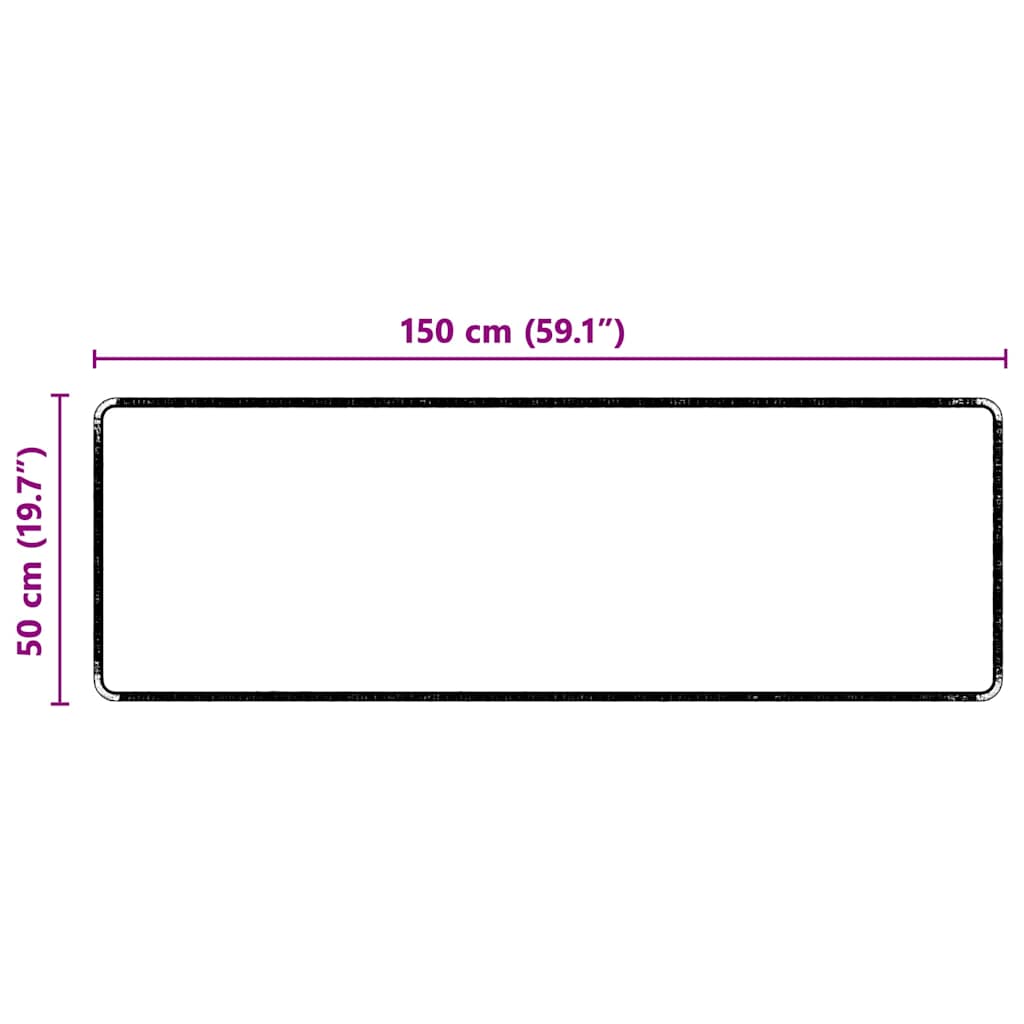 Tepih trkač Siva 50 x 150 cm 100% Polipropilen Tuft