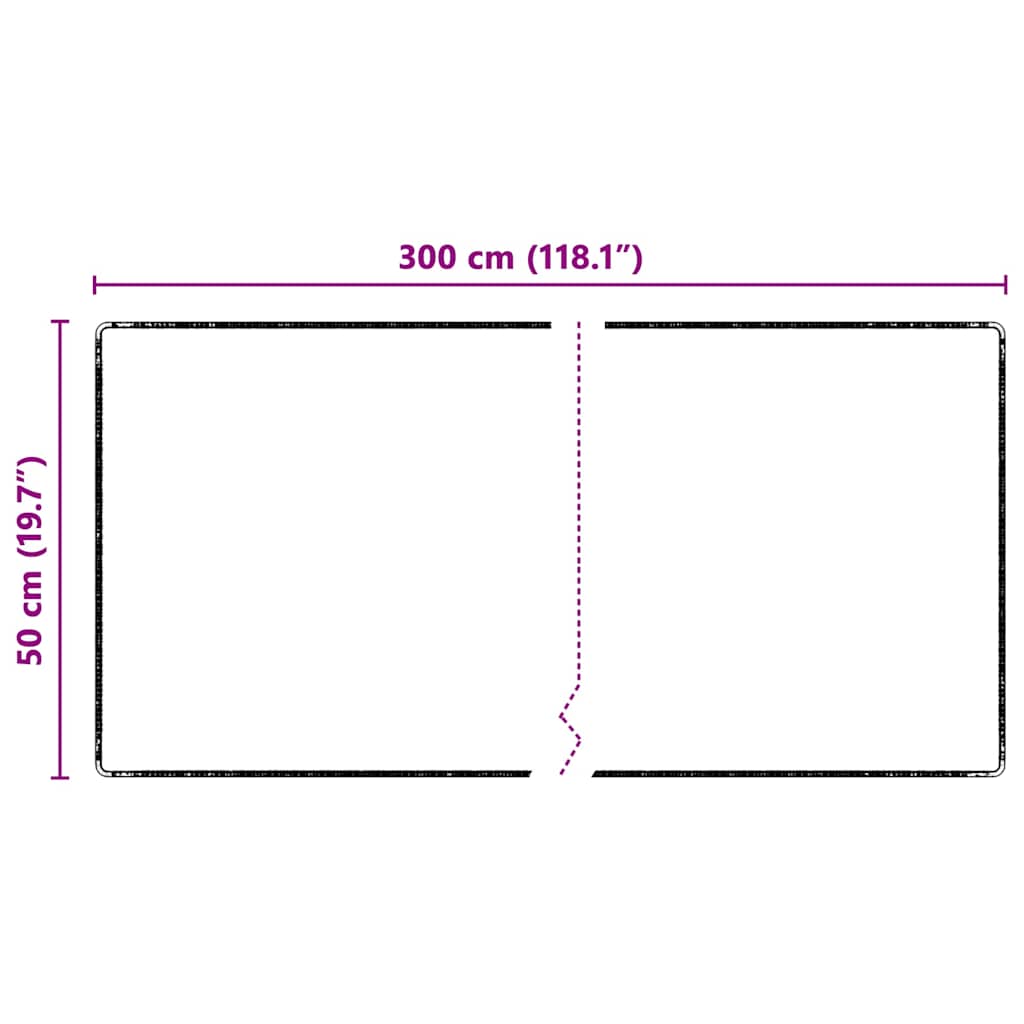 Tepih trkač Siva 50 x 300 cm 100% Polipropilen Tuft